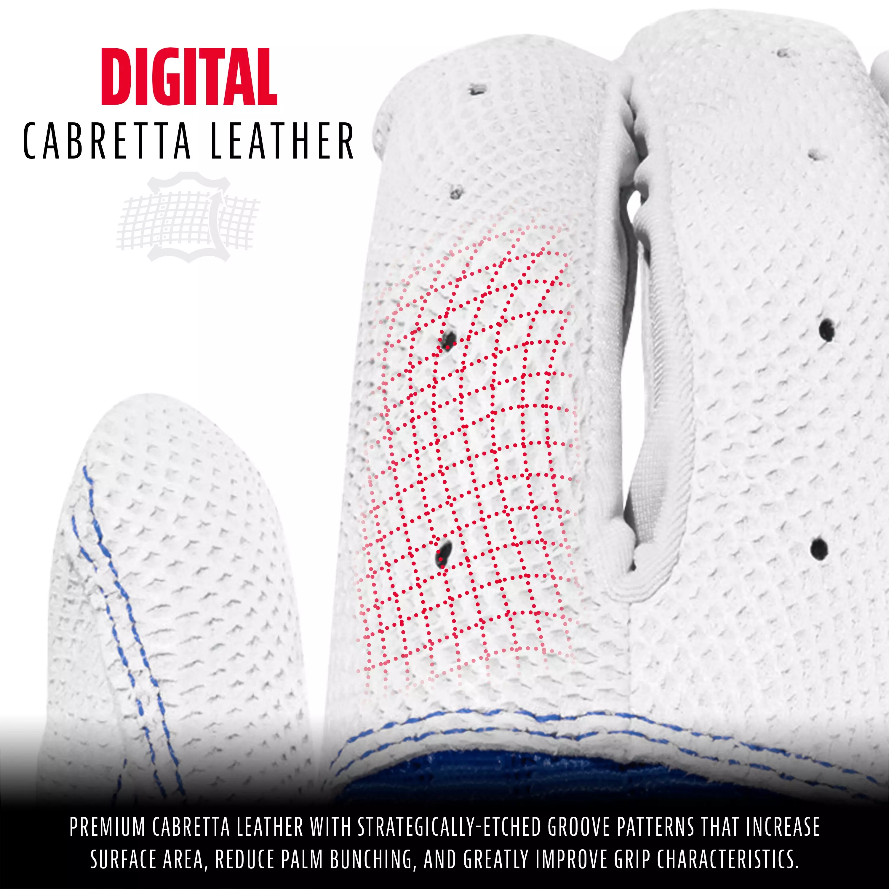 Franklin Men's Pro Classic Series Batting Gloves White/Royal - WHITE/ROYAL