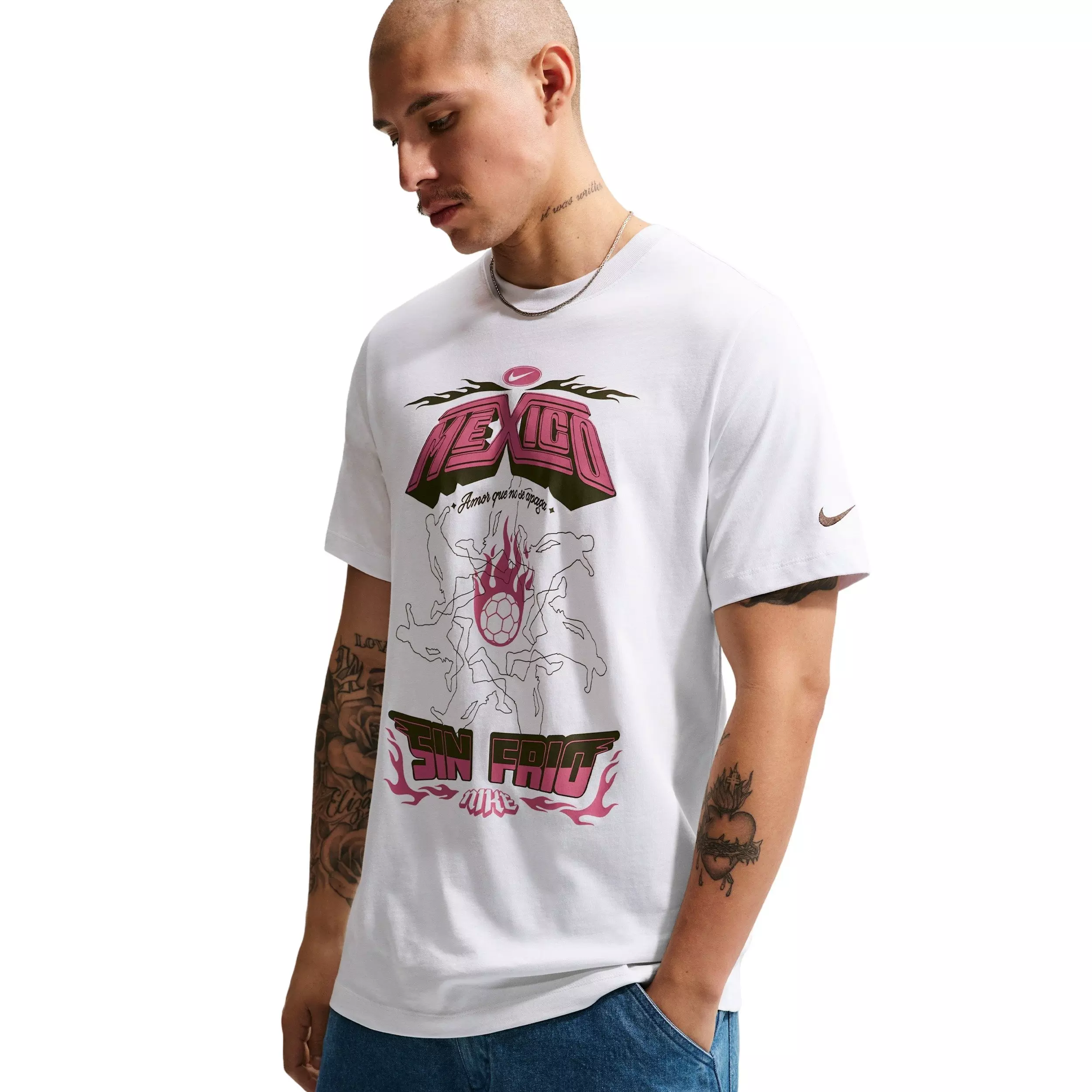 Nike Men's Sportswear Graphic Mexico Soccer T-Shirt - OFF-WHITE
