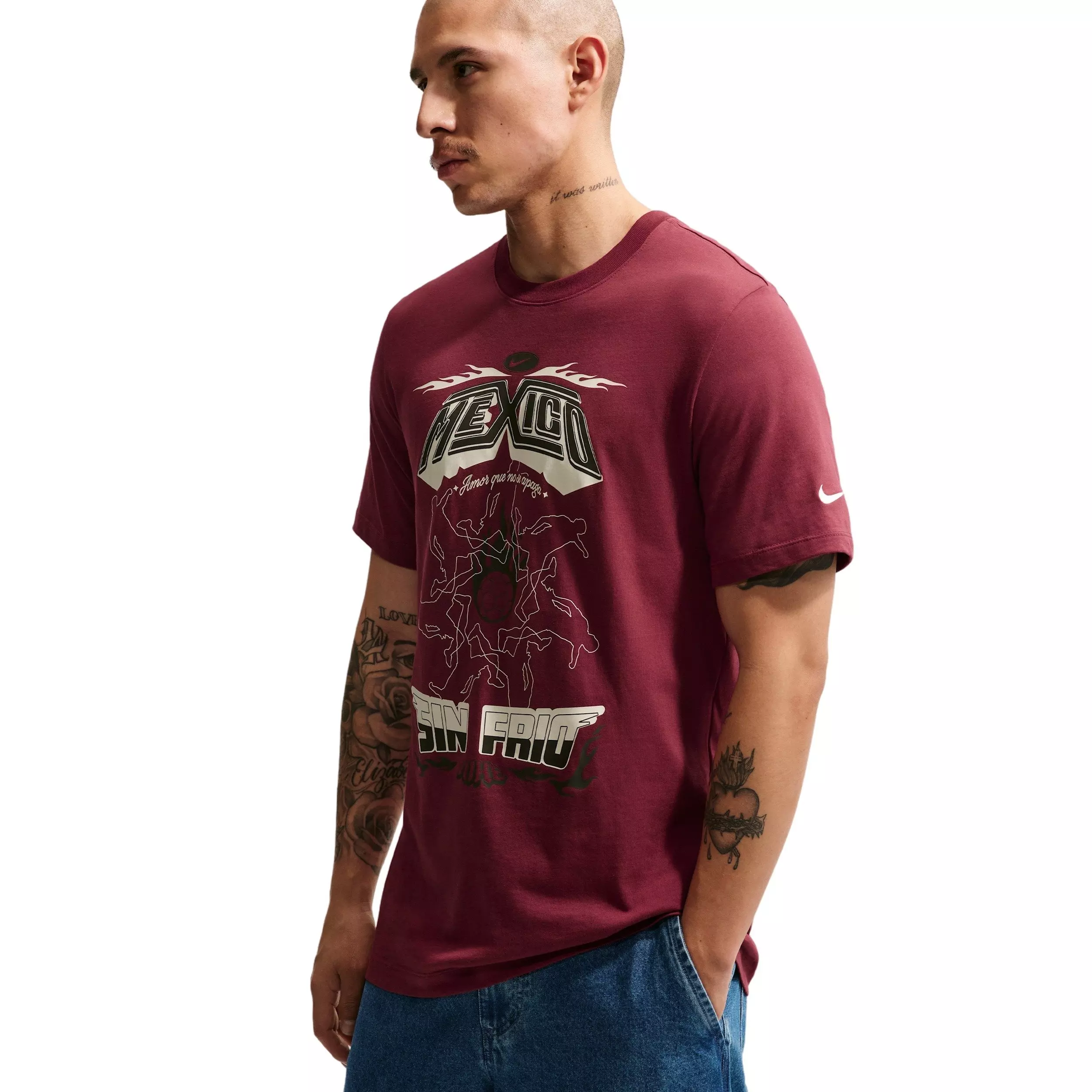 Nike Men's Sportswear Graphic Mexico Soccer T-Shirt - RED