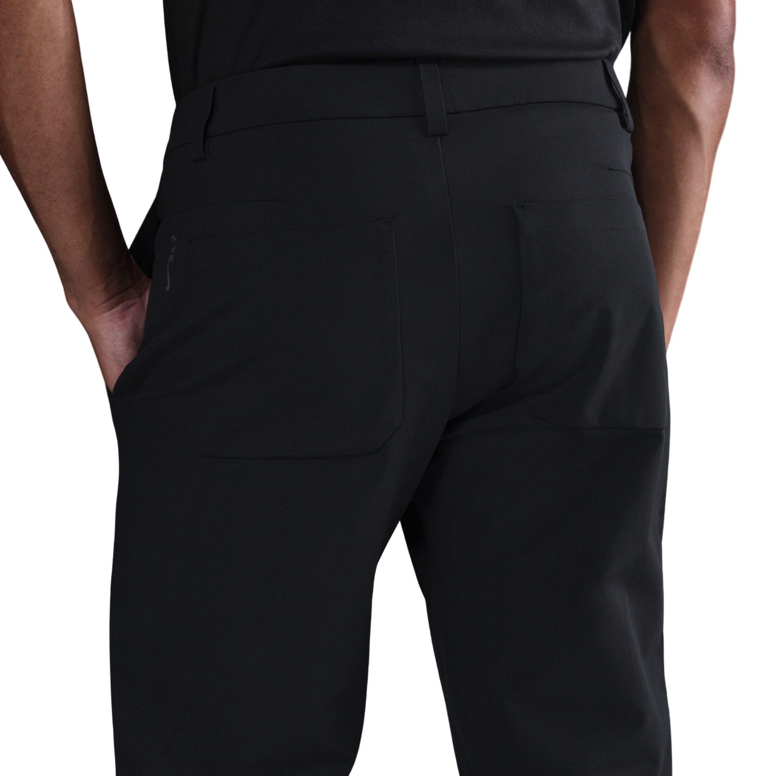 Nike Men's 24.7 PerfectStretch Dri-FIT 5-Pocket Slim-Fit Pants - BLACK Thumbnail View 4
