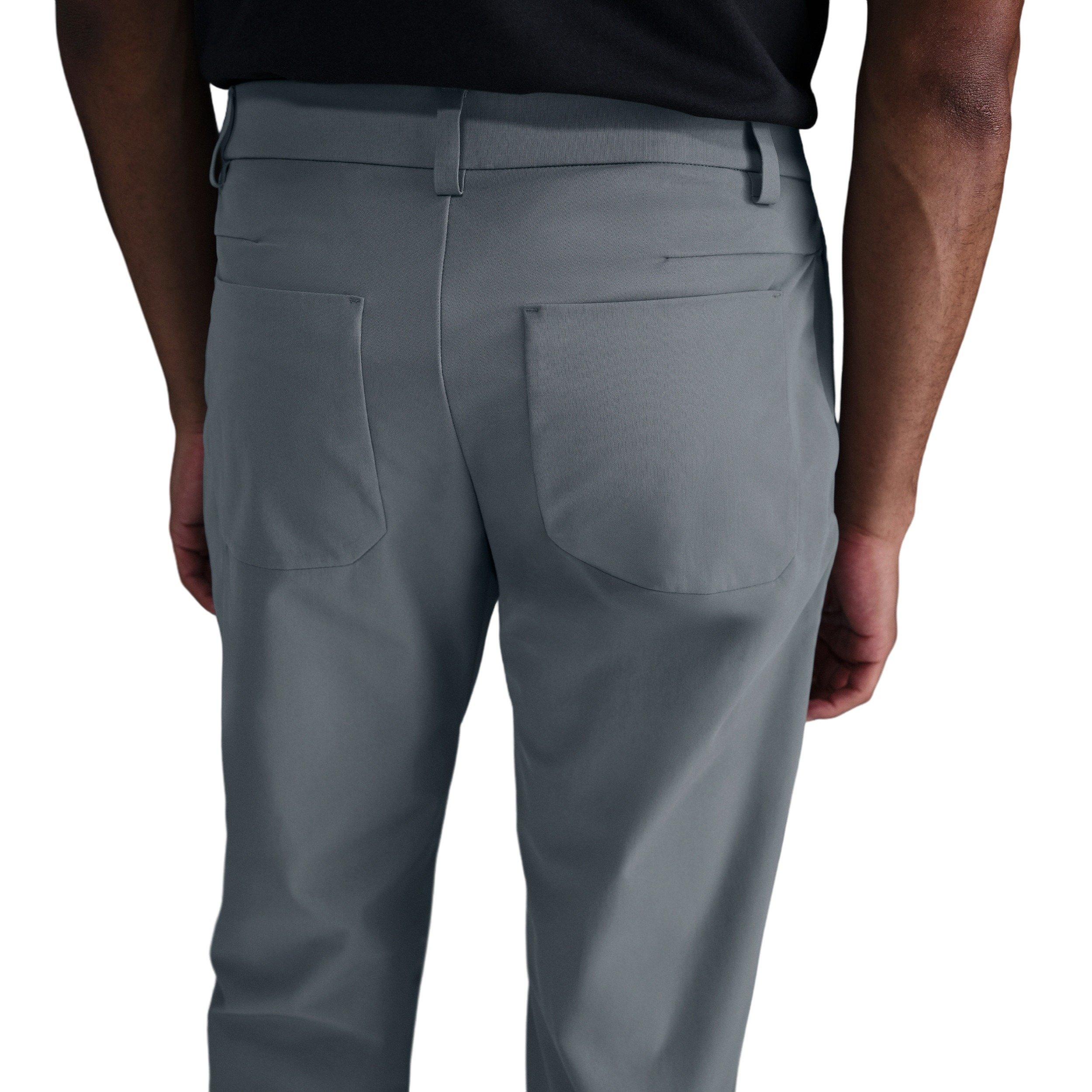 Nike Men's 24.7 PerfectStretch Dri-FIT 5-Pocket Regular Pants - GREY Thumbnail View 4