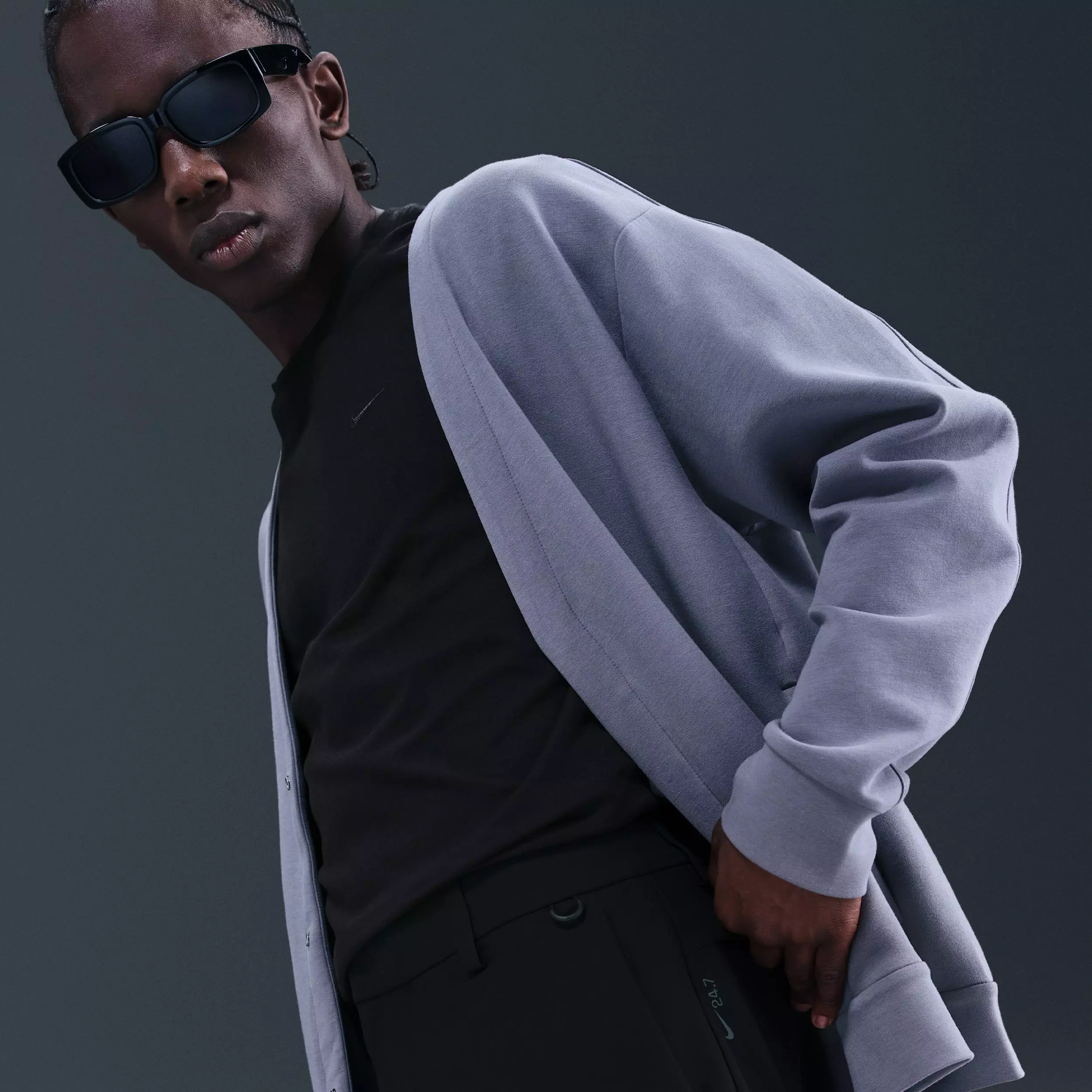 Nike Men's 24.7 PefectStretch Dri-FIT UV Loose-Fit Utility Pants - BLACK