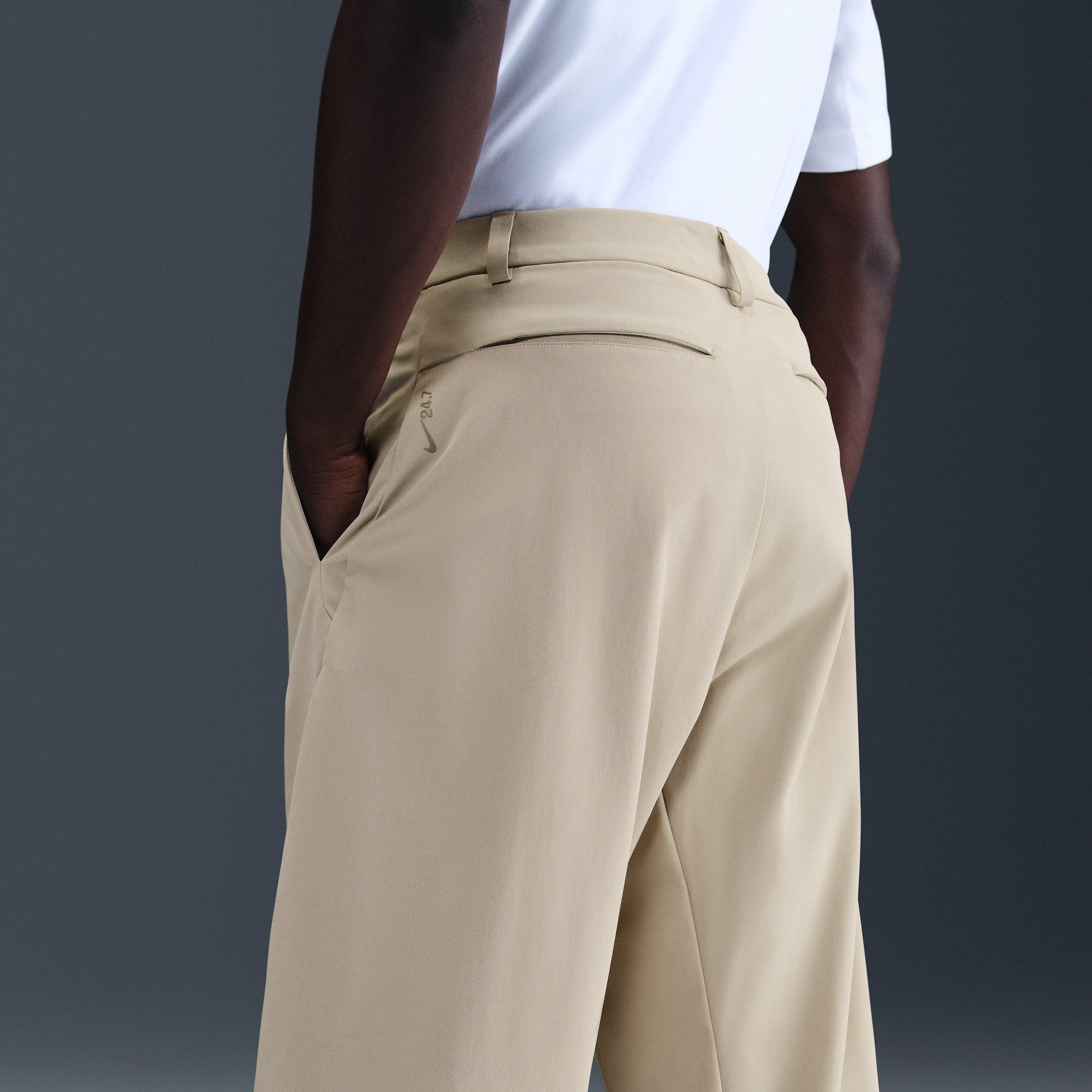 Nike Men's 24.7 PefectStretch Dri-FIT UV Loose-Fit Utility Pants - BROWN Thumbnail View 3