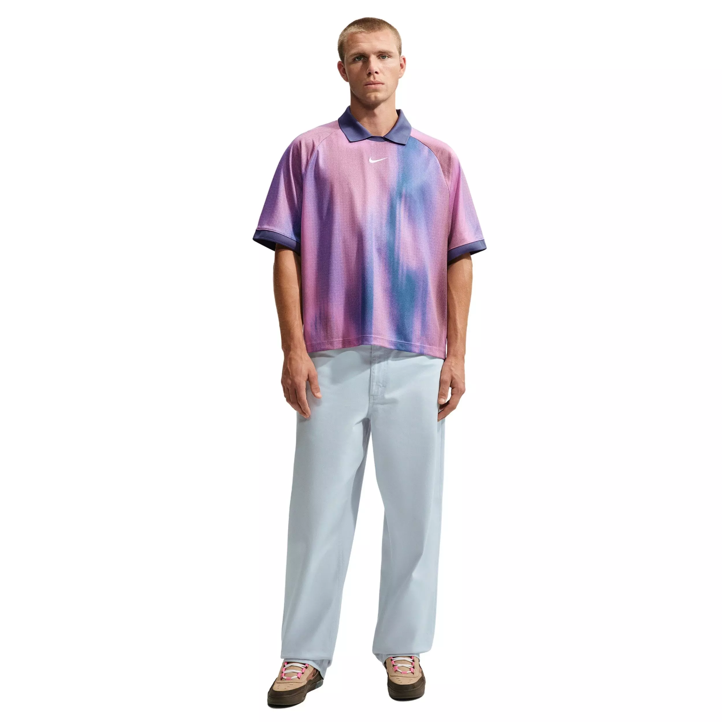 Nike Men's Dri-FIT Jacquard Skate Jersey - LT MAGENTA