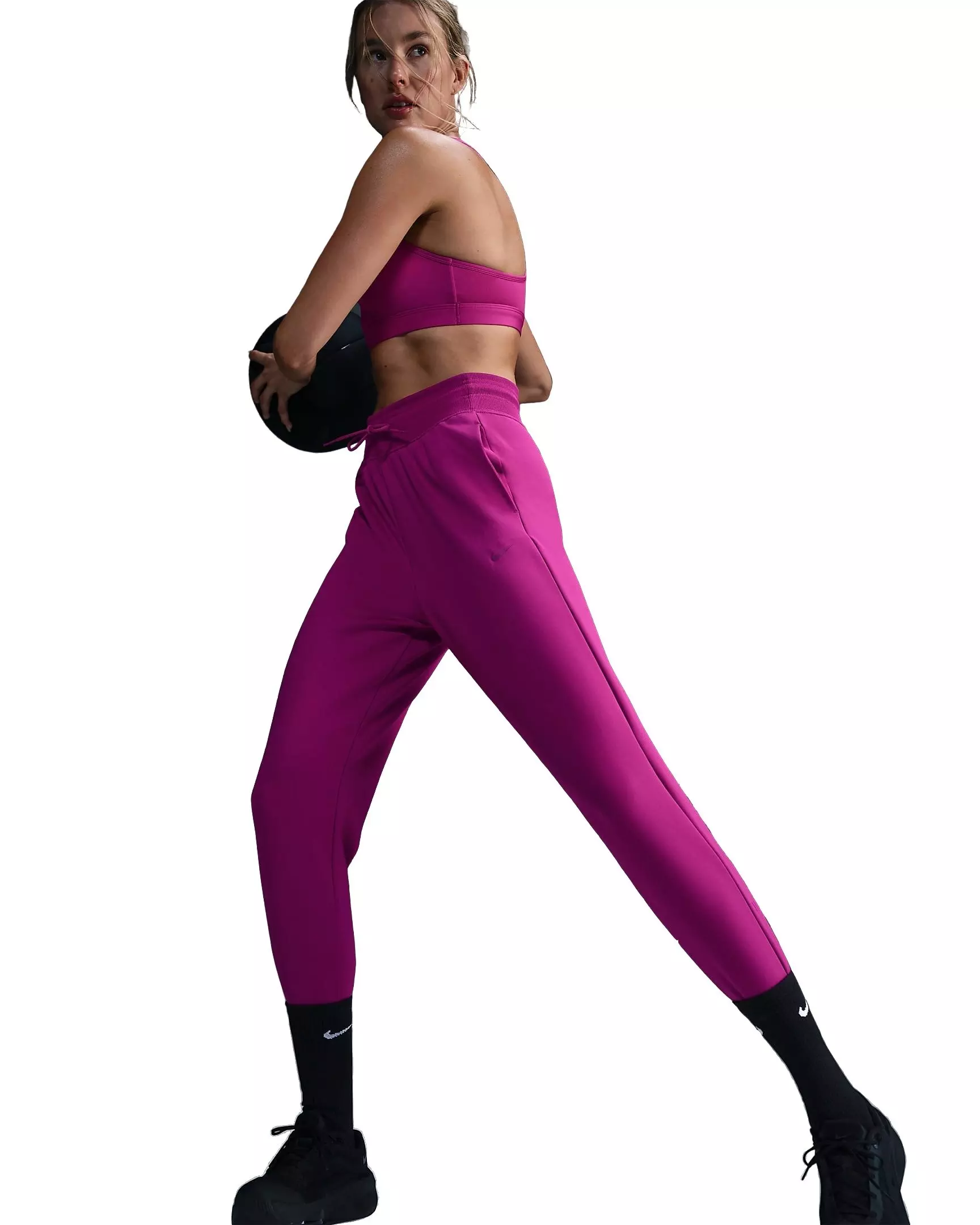 Nike Women's Therma-FIT One High-Waisted 7/8 Joggers - FUCSHIA