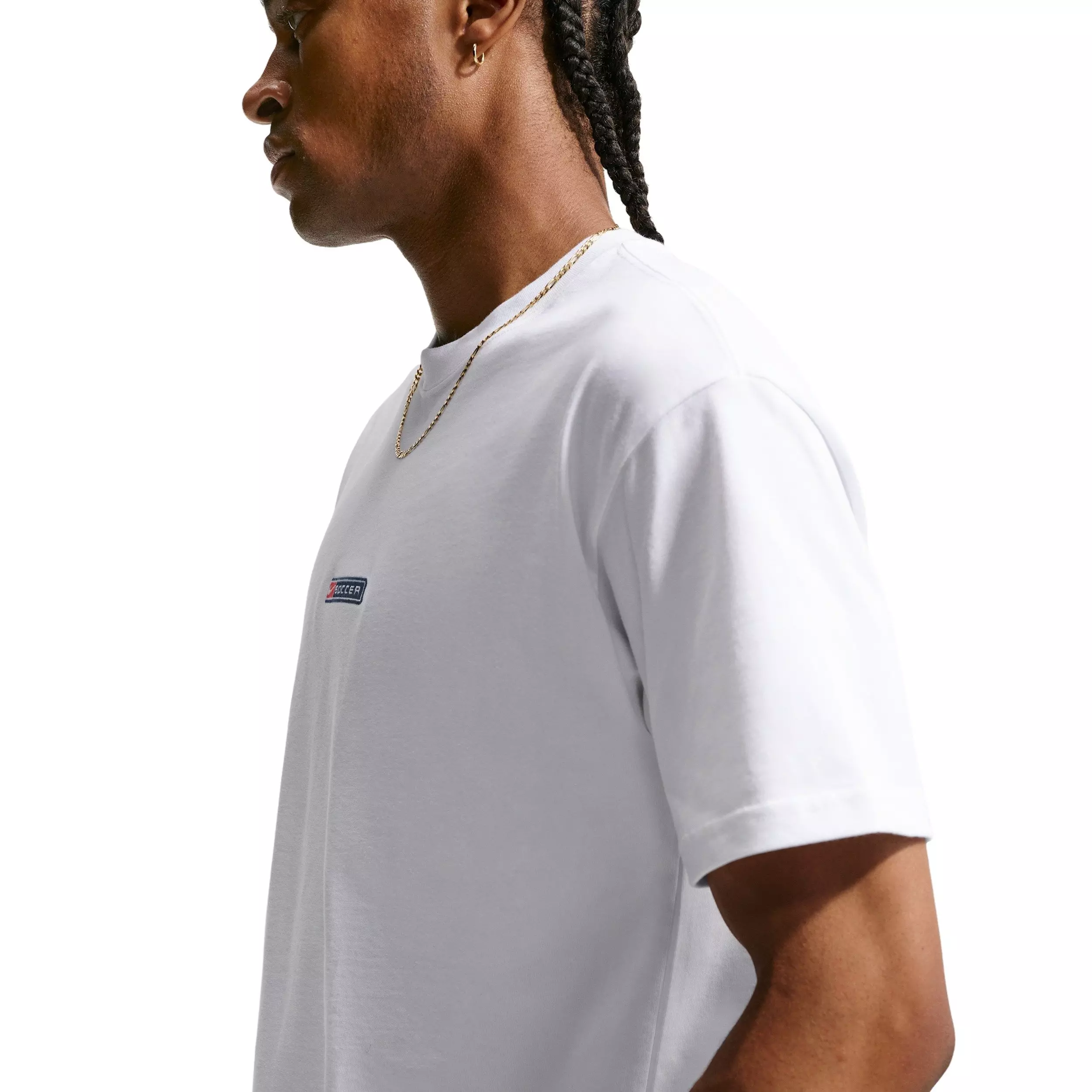 Nike Men's Sportswear LSE Boxy Soccer T-Shirt - White - WHITE