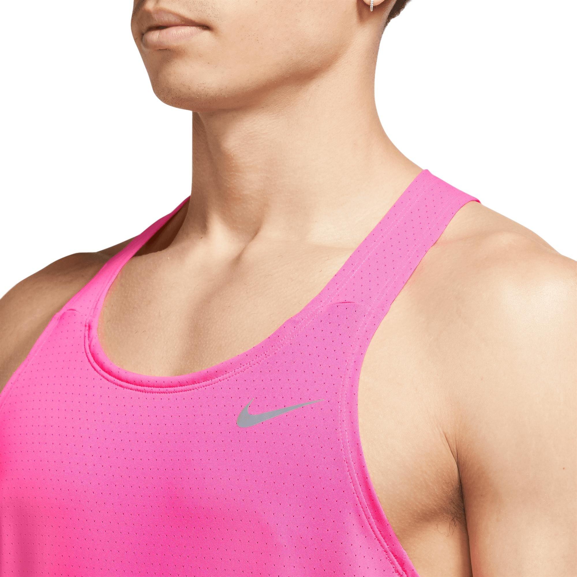 Nike Men's ​Dri-FIT ADV AeroSwift Racing Singlet - Pink - Hibbett