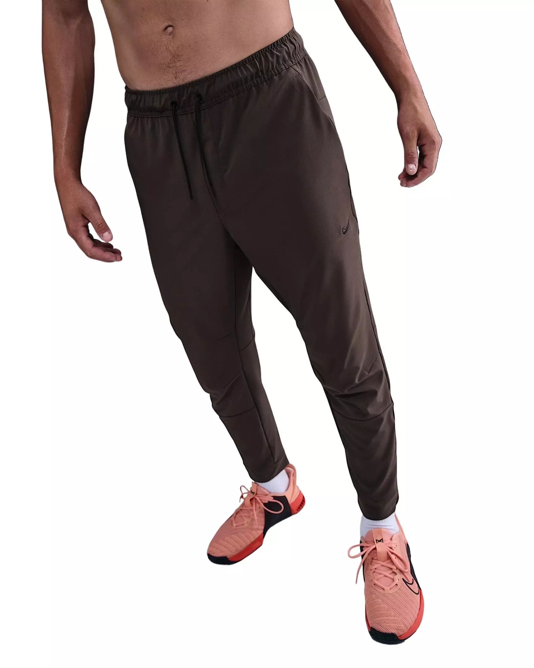 Nike Men's Unlimited Dri-FIT Zippered Cuff Versatile Pants -Brown - BROWN