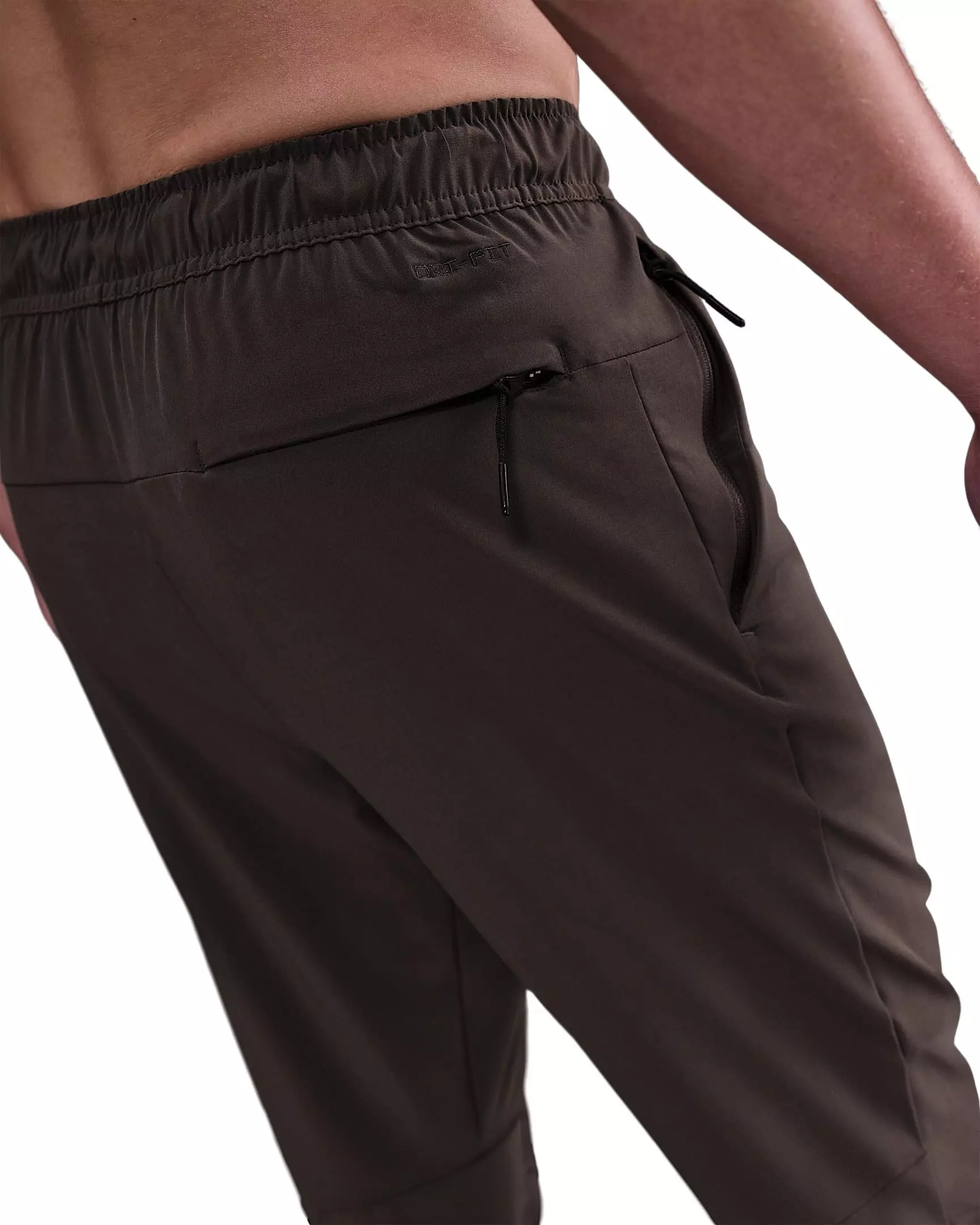 Nike Men's Unlimited Dri-FIT Zippered Cuff Versatile Pants -Brown - BROWN
