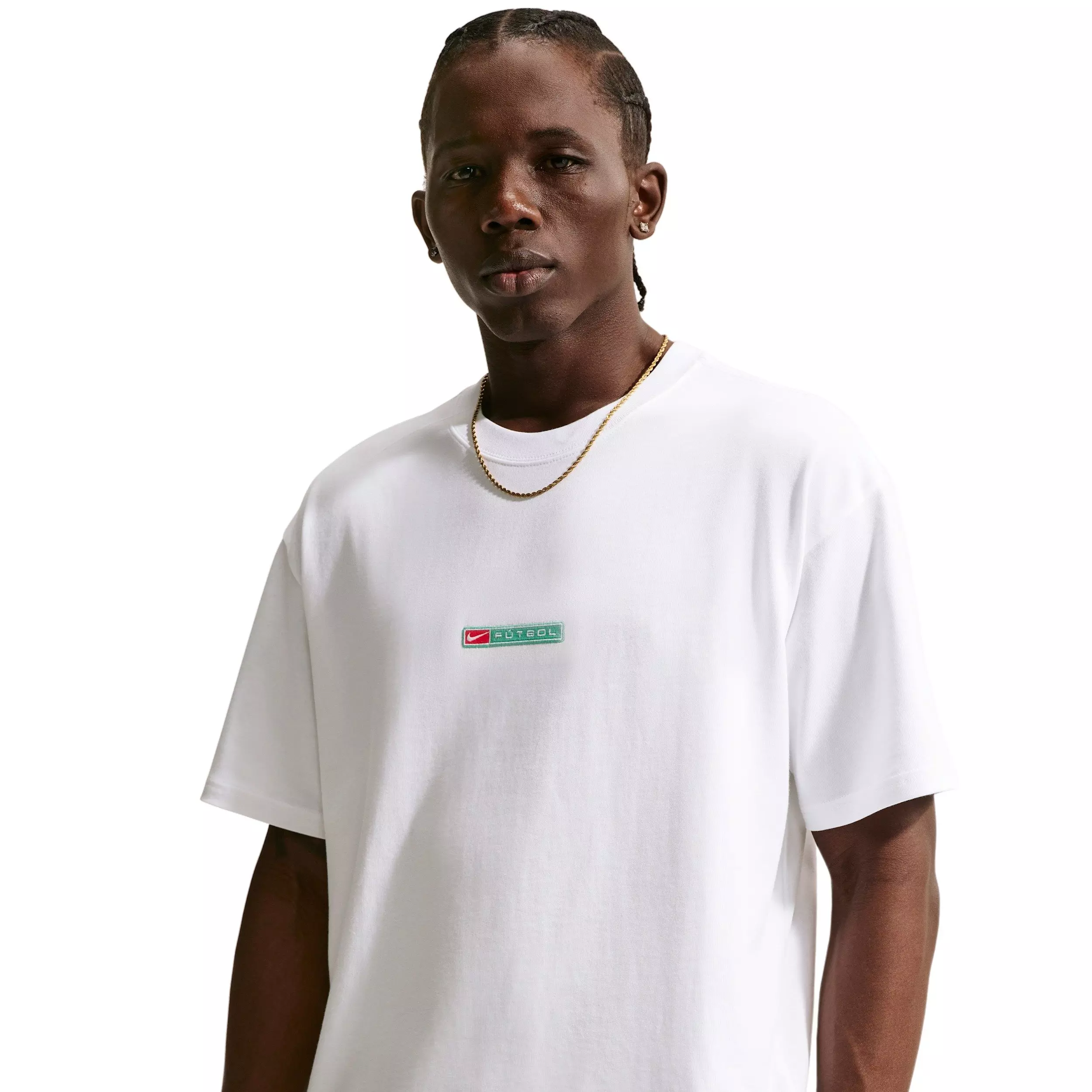 Nike Men's Sportswear LSE Boxy Futbol T-Shirt - White - WHITE