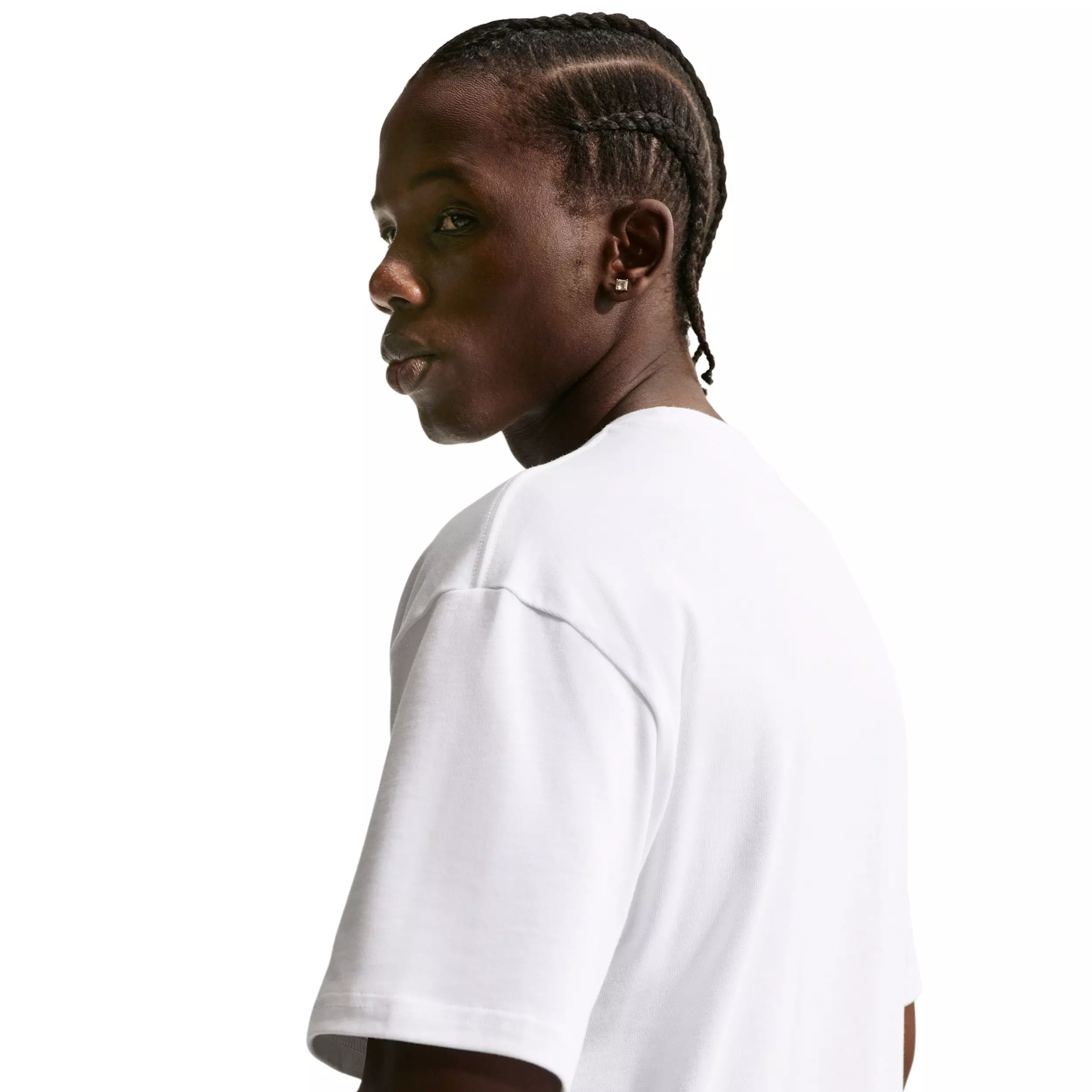 Nike Men's Sportswear LSE Boxy Futbol T-Shirt - White - WHITE