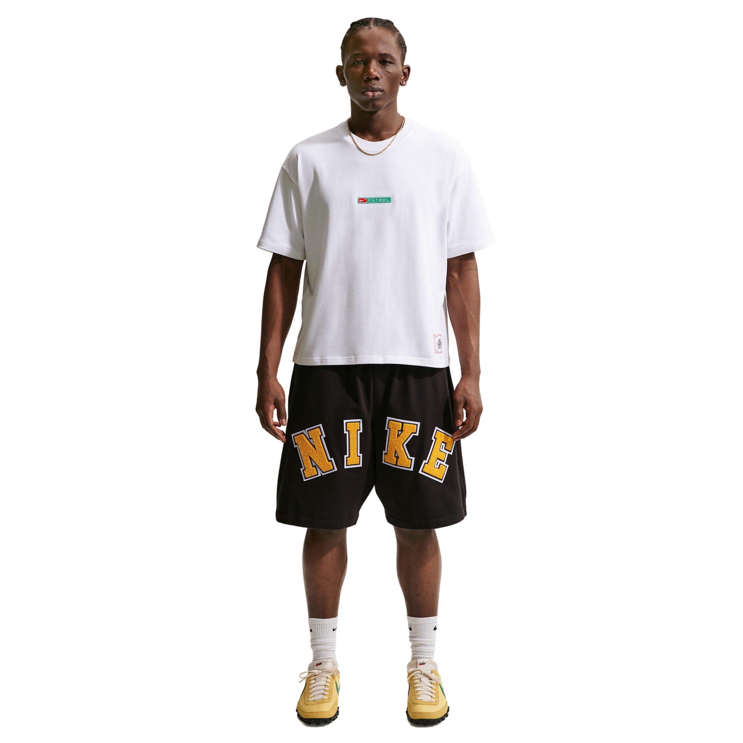 Nike Men's Sportswear LSE Boxy Futbol T-Shirt - White - WHITE Thumbnail View 4