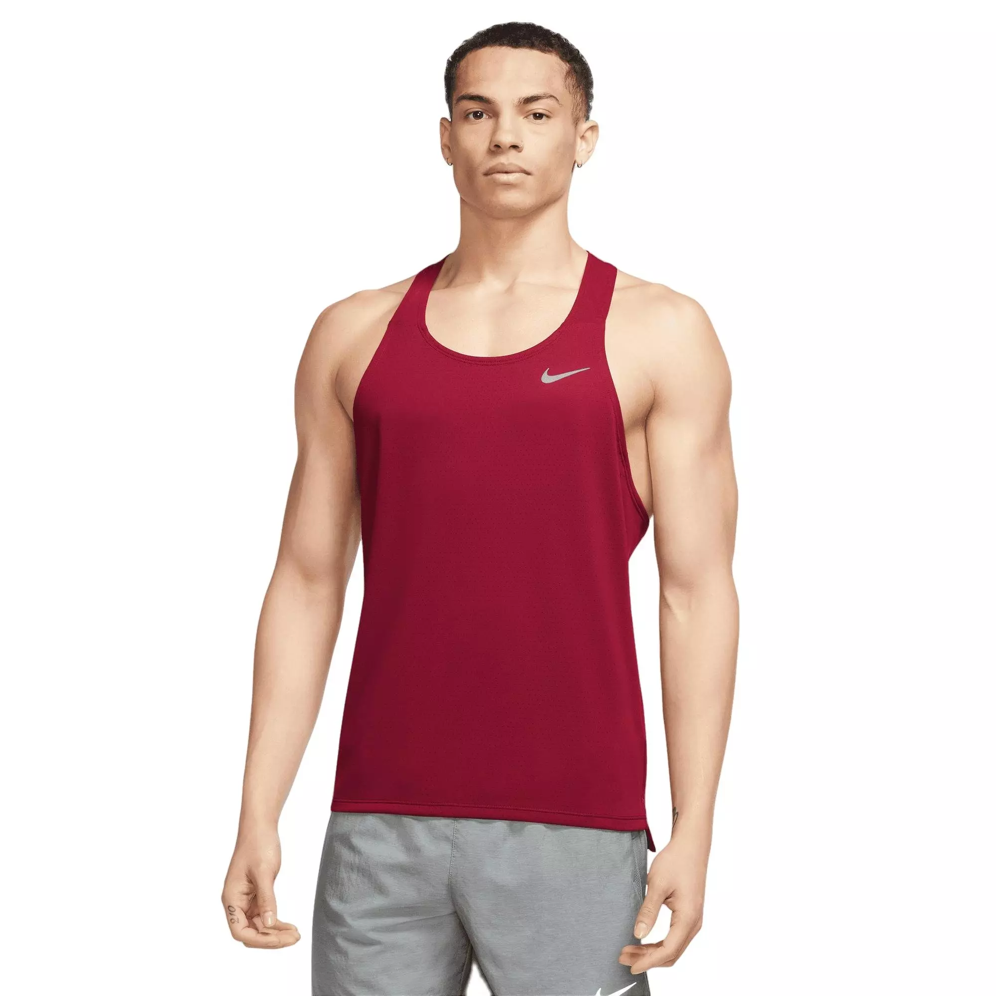 Nike Men's Dri-FIT Fast Racing Singlet - Red - RED
