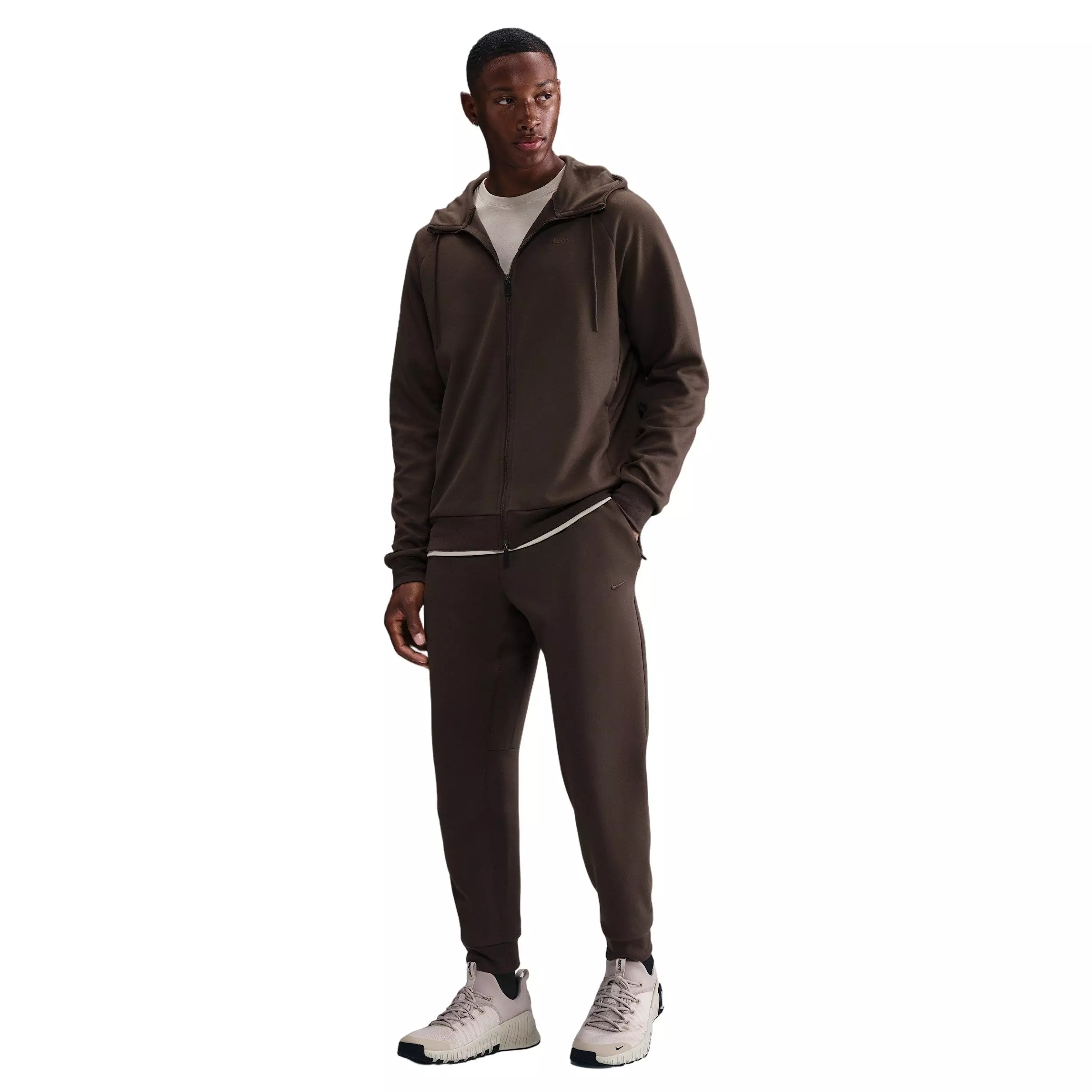 Nike Men's Primary Fleece Dri-FIT UV Performance Tapered Joggers - BROWN