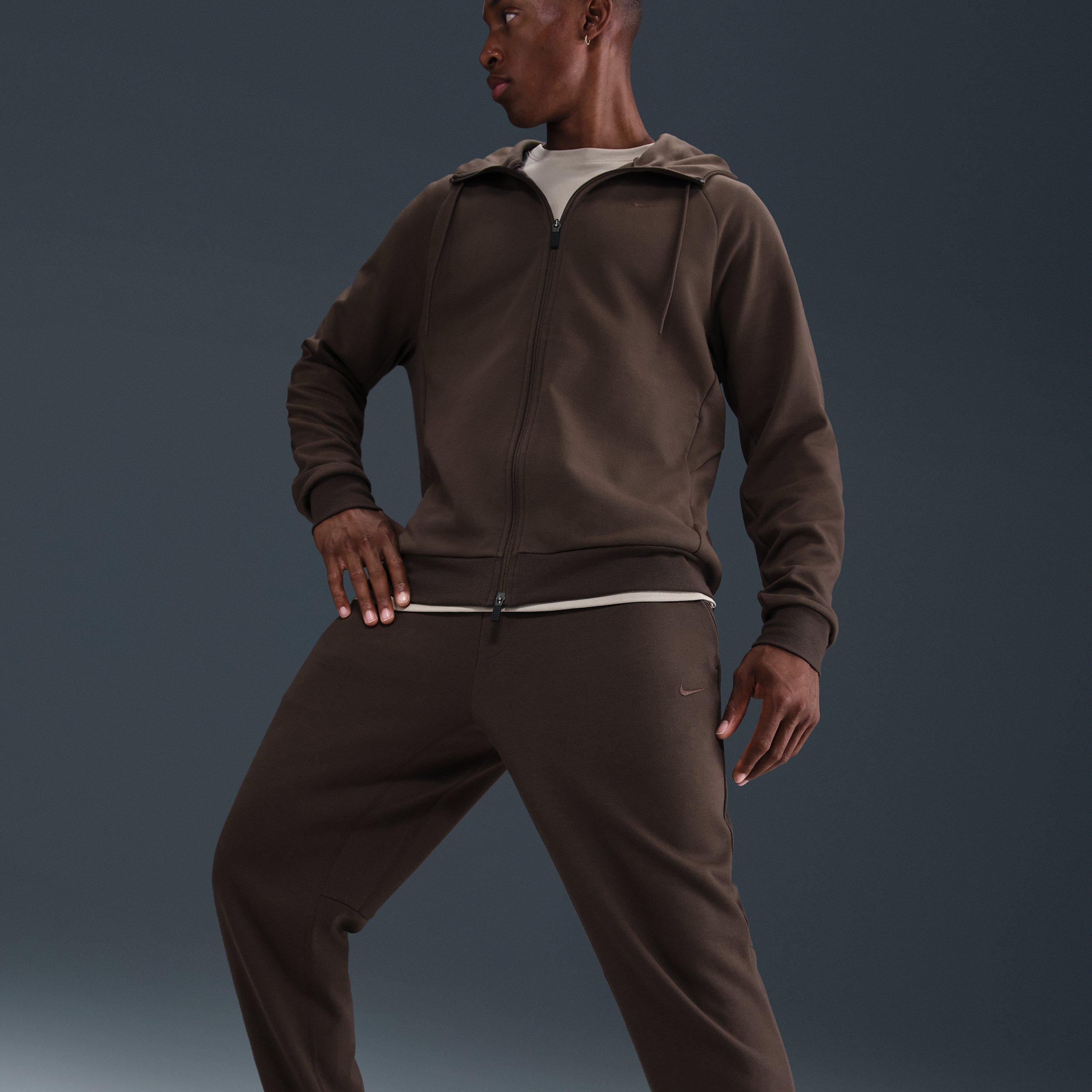 Nike Men's Primary Fleece Dri-FIT UV Performance Tapered Joggers - BROWN Thumbnail View 5