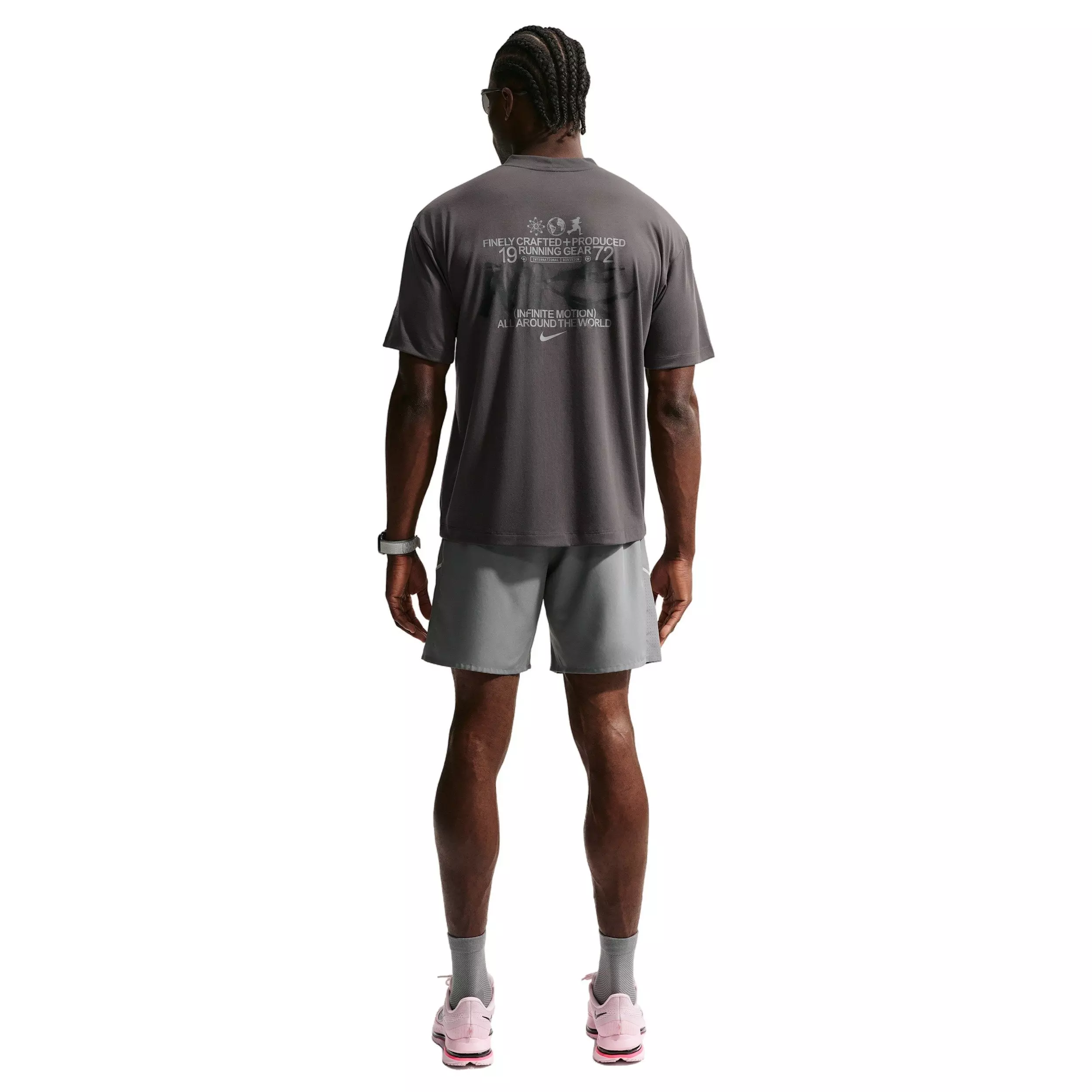 Nike Men's Disrupt Dri-FIT Short-Sleeve Running Top - ASH GREY