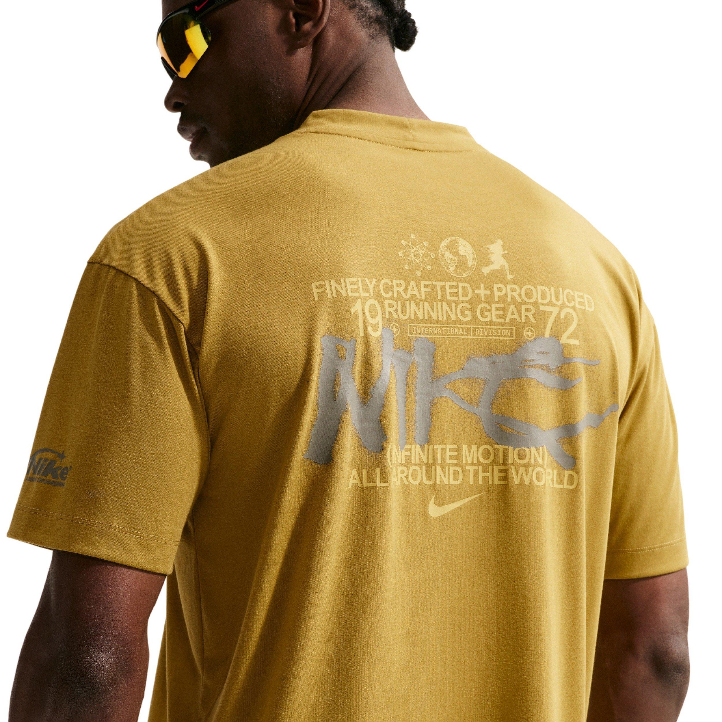 Nike Men's Disrupt Dri-FIT Short-Sleeve Running Top - GOLD Thumbnail View 2