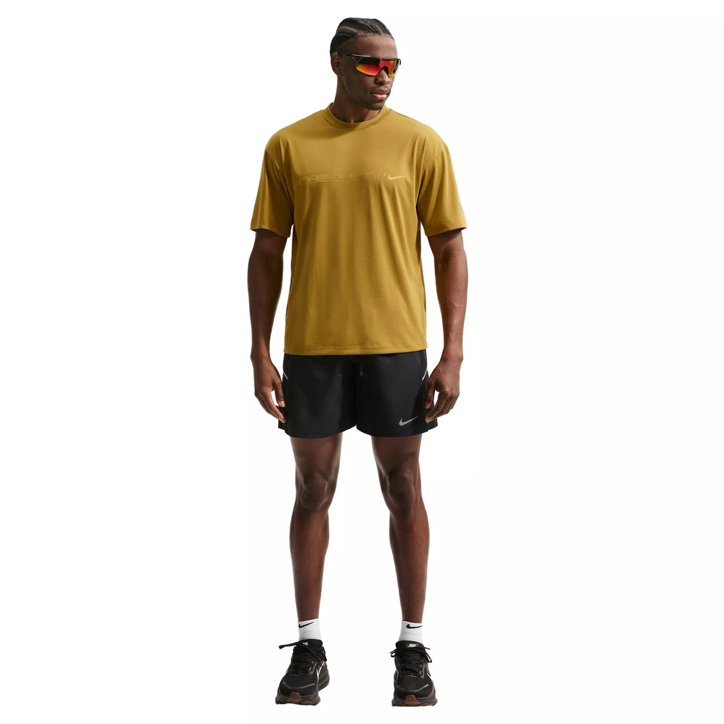 Nike Men's Disrupt Dri-FIT Short-Sleeve Running Top - GOLD