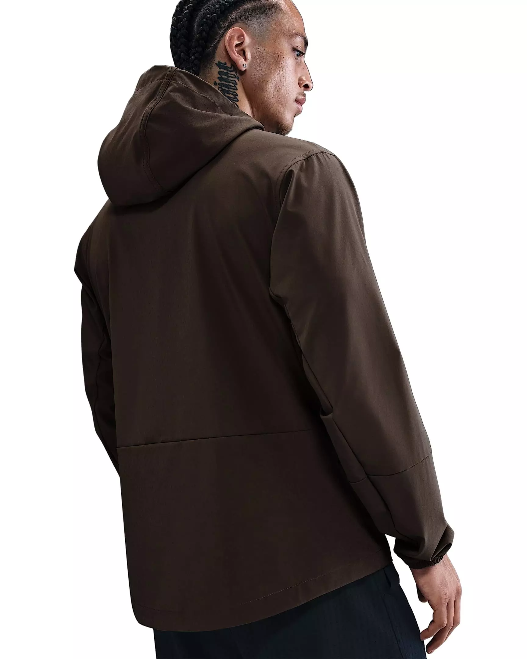Nike Men's Unlimited Repel Hooded Versatile Jacket -Brown - BROWN