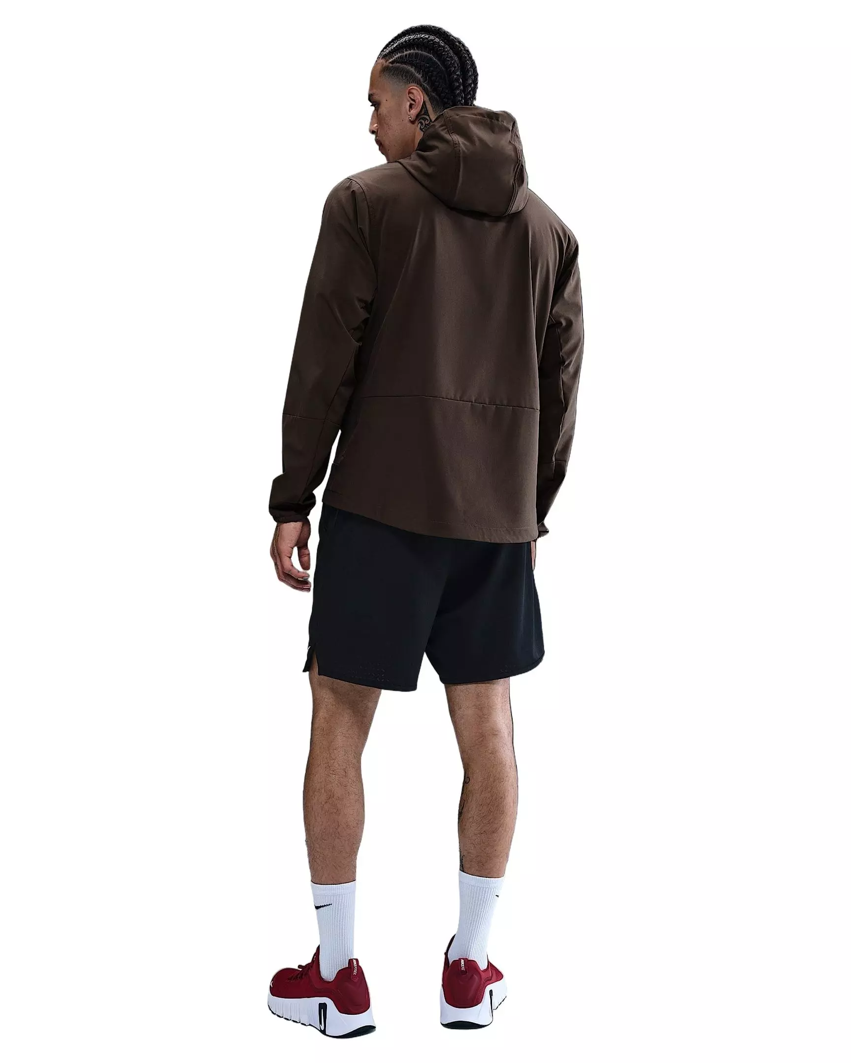 Nike Men's Unlimited Repel Hooded Versatile Jacket -Brown - BROWN
