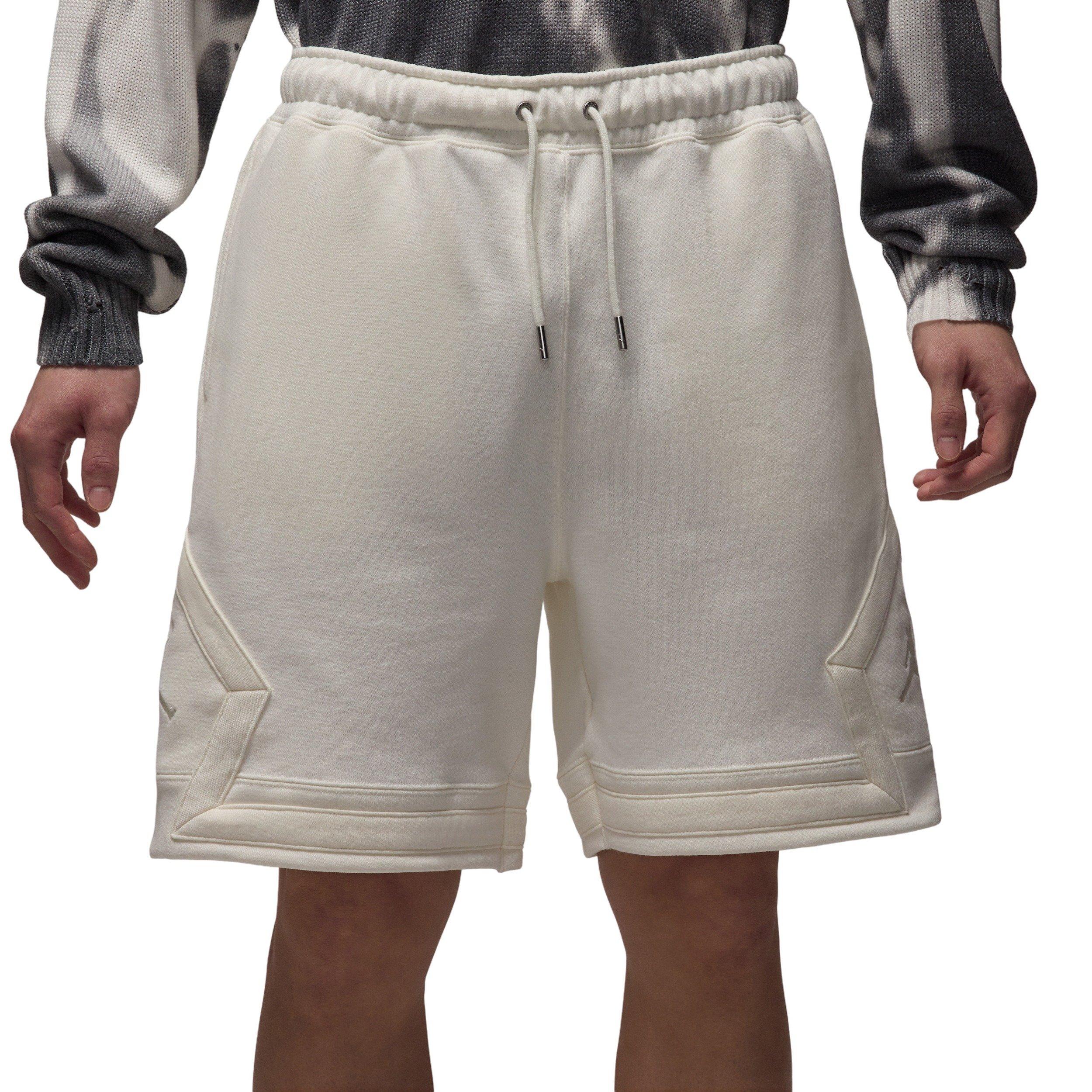 Jordan Men's Flight Fleece Diamond Shorts - WHITE Thumbnail View 1