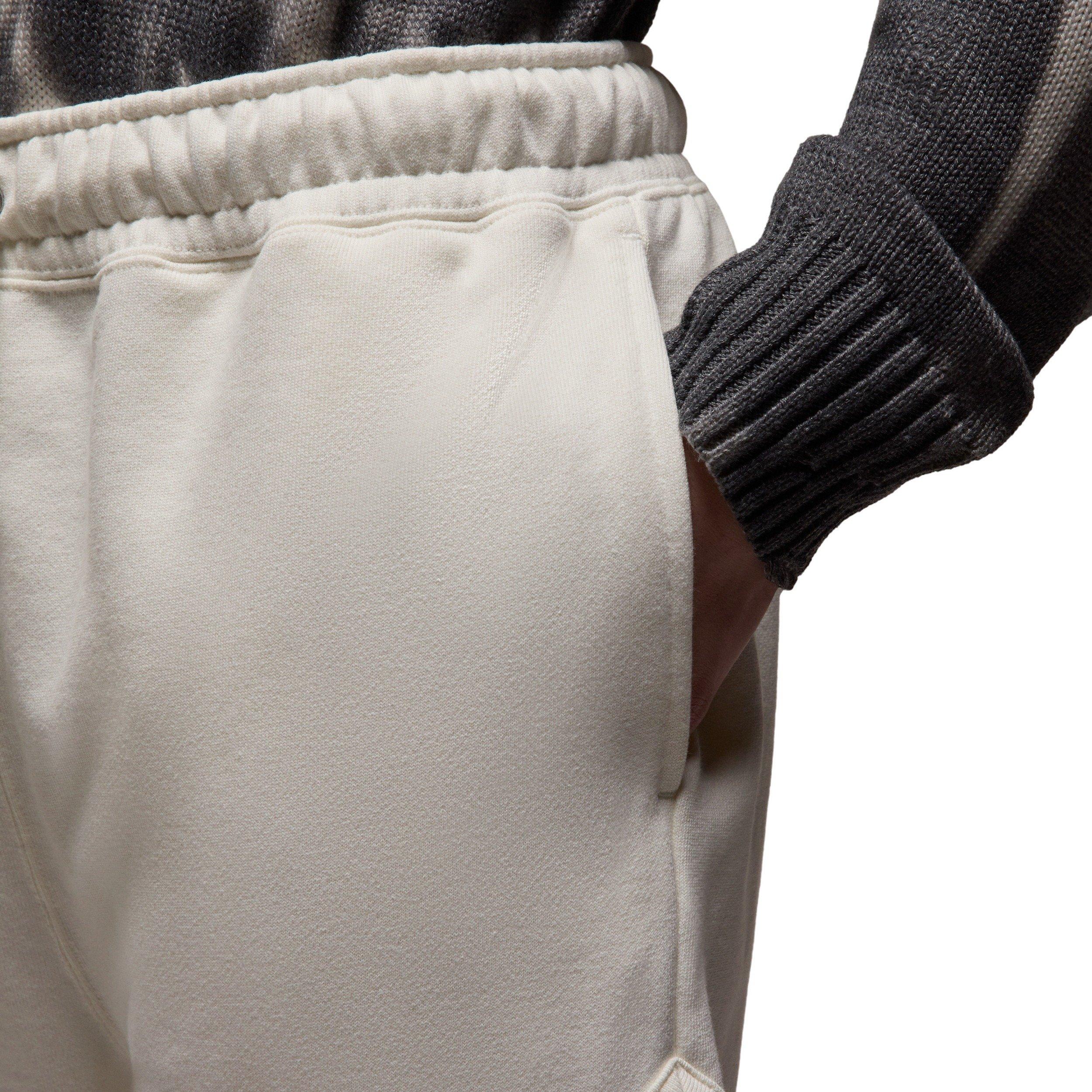 Jordan Men's Flight Fleece Diamond Shorts - WHITE Thumbnail View 4