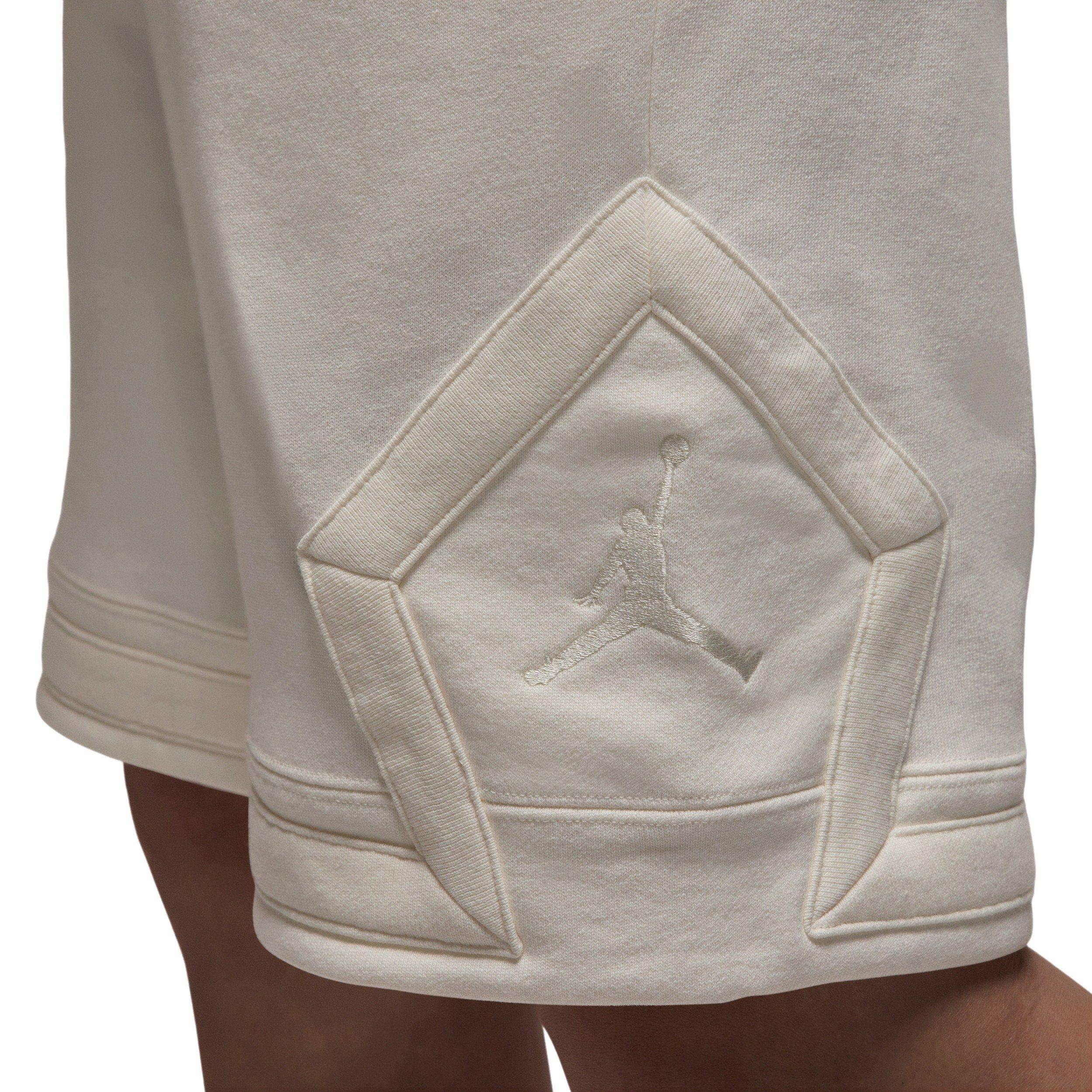 Jordan Men's Flight Fleece Diamond Shorts - WHITE Thumbnail View 6