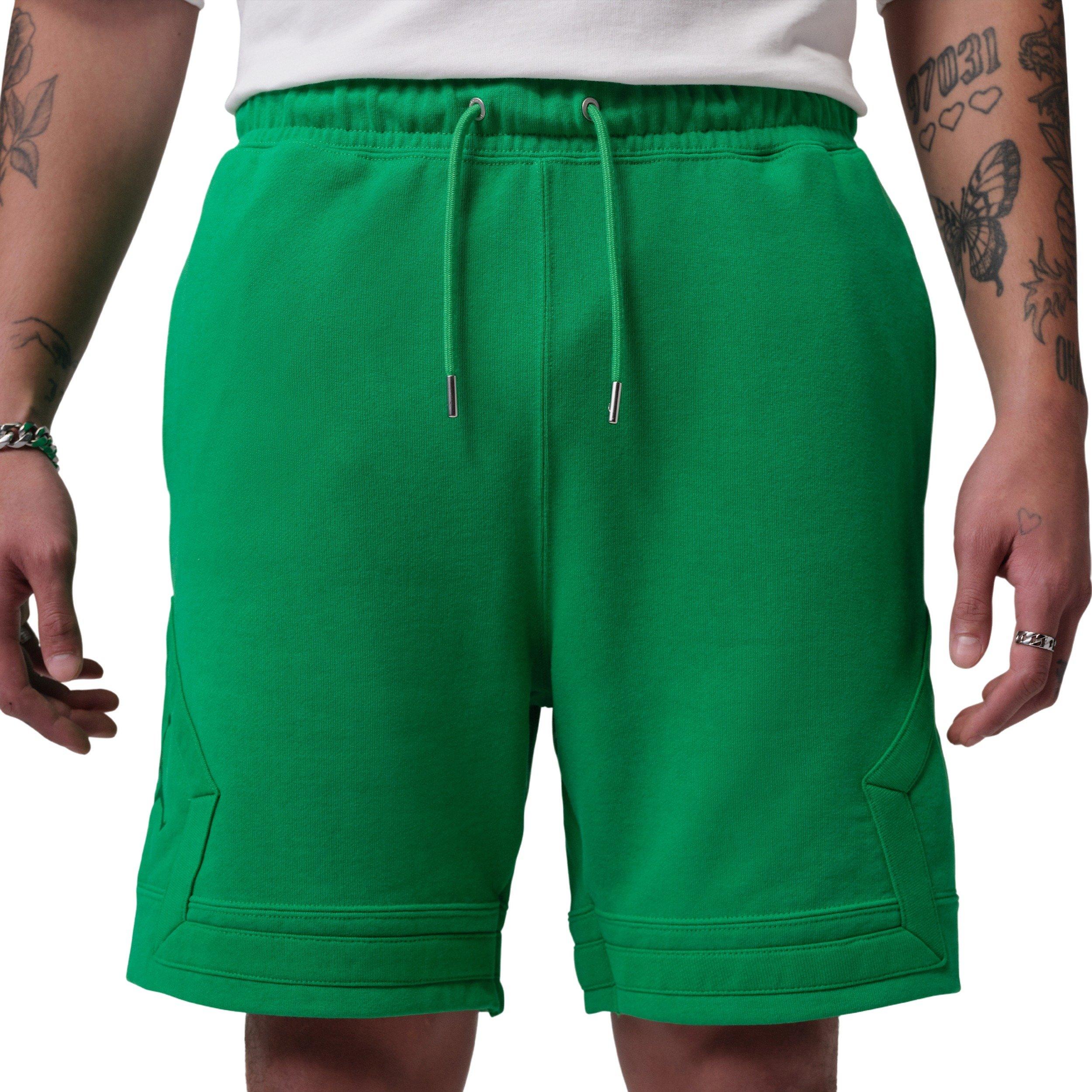 Jordan Men's Flight Fleece Diamond Shorts - GREEN Thumbnail View 1