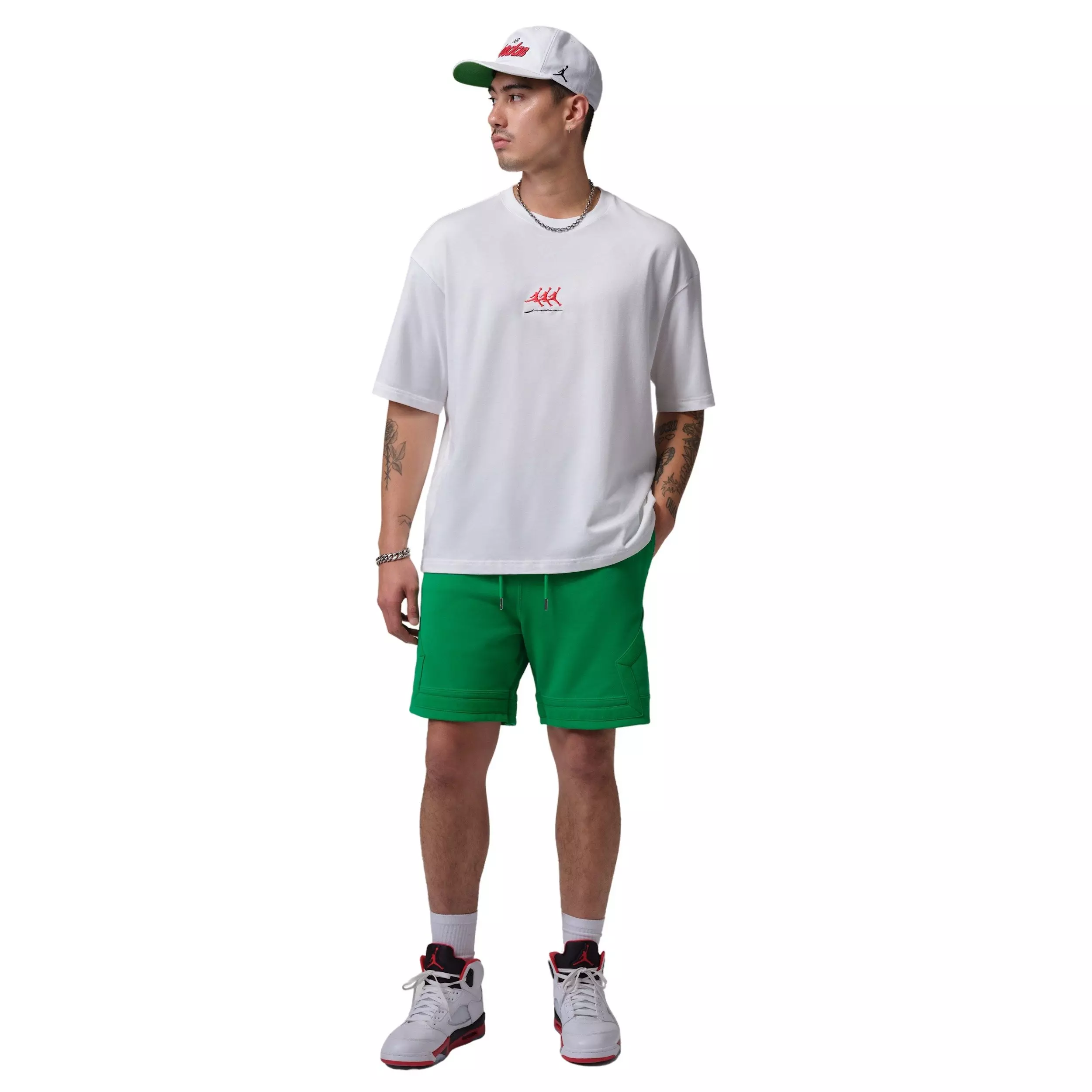 Jordan Men's Flight Fleece Diamond Shorts - GREEN