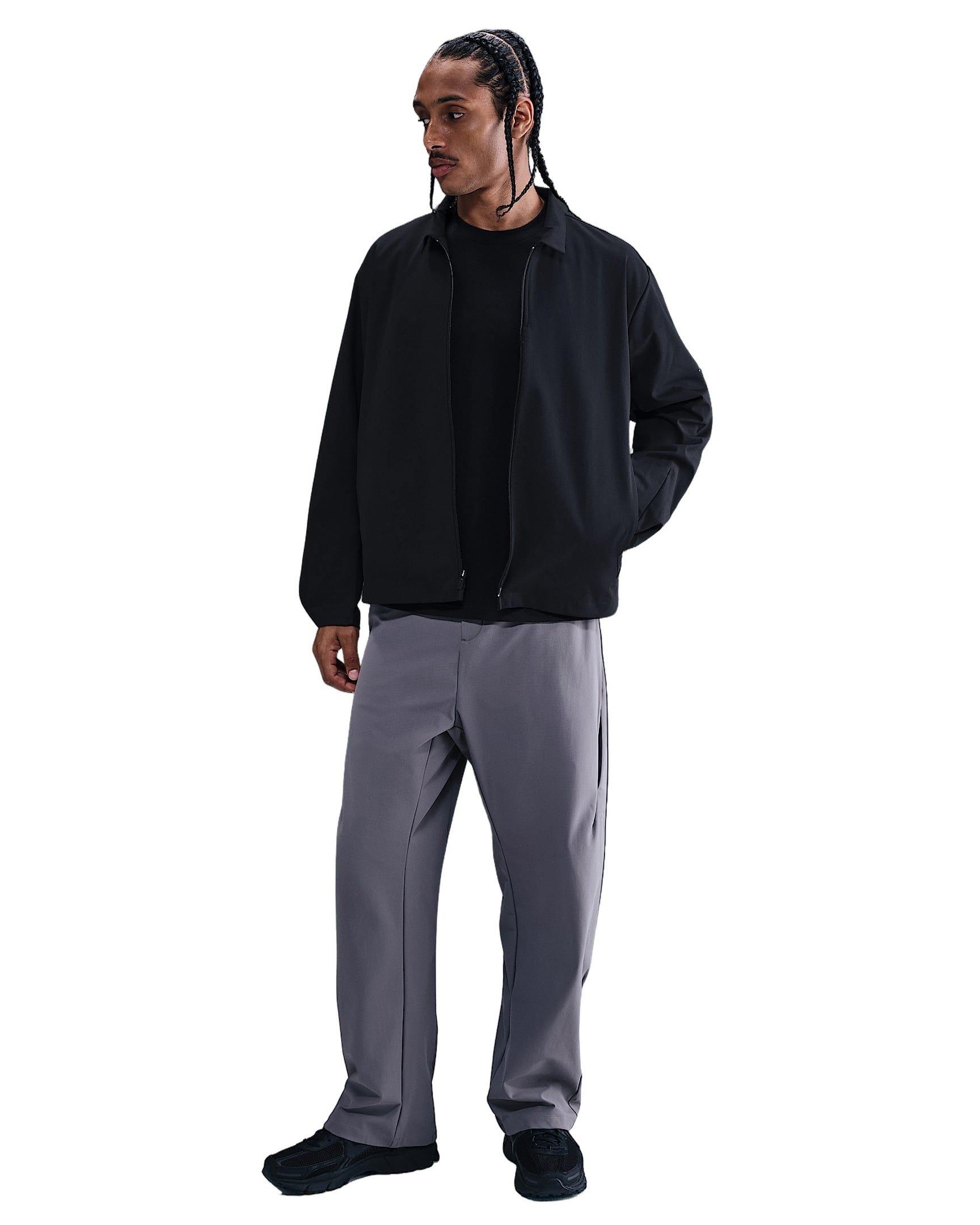 Nike 24.7 PerfectStretch Men's Black Collared Track - Black