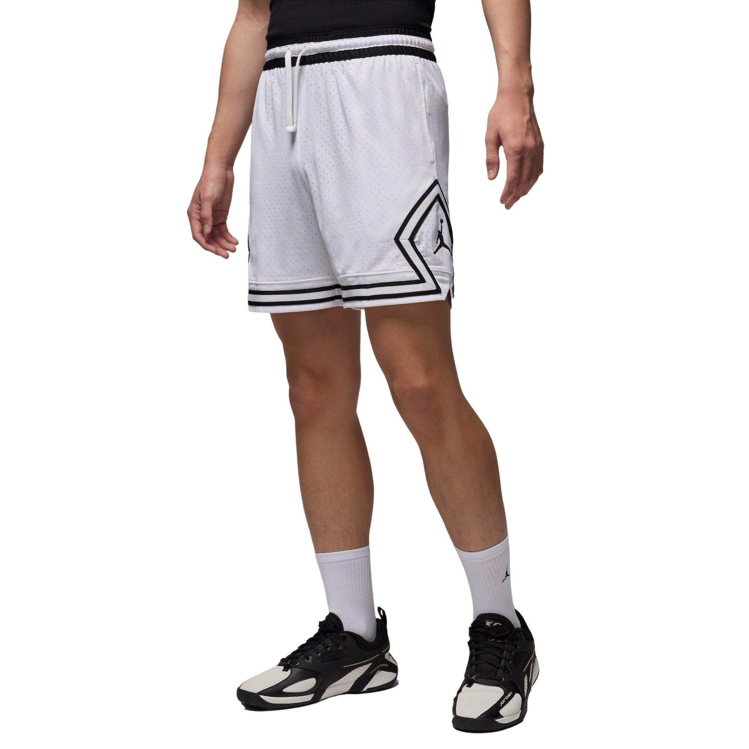 Jordan Men's Sport Dri-FIT Mesh Diamond Shorts - WHITE Thumbnail View 3