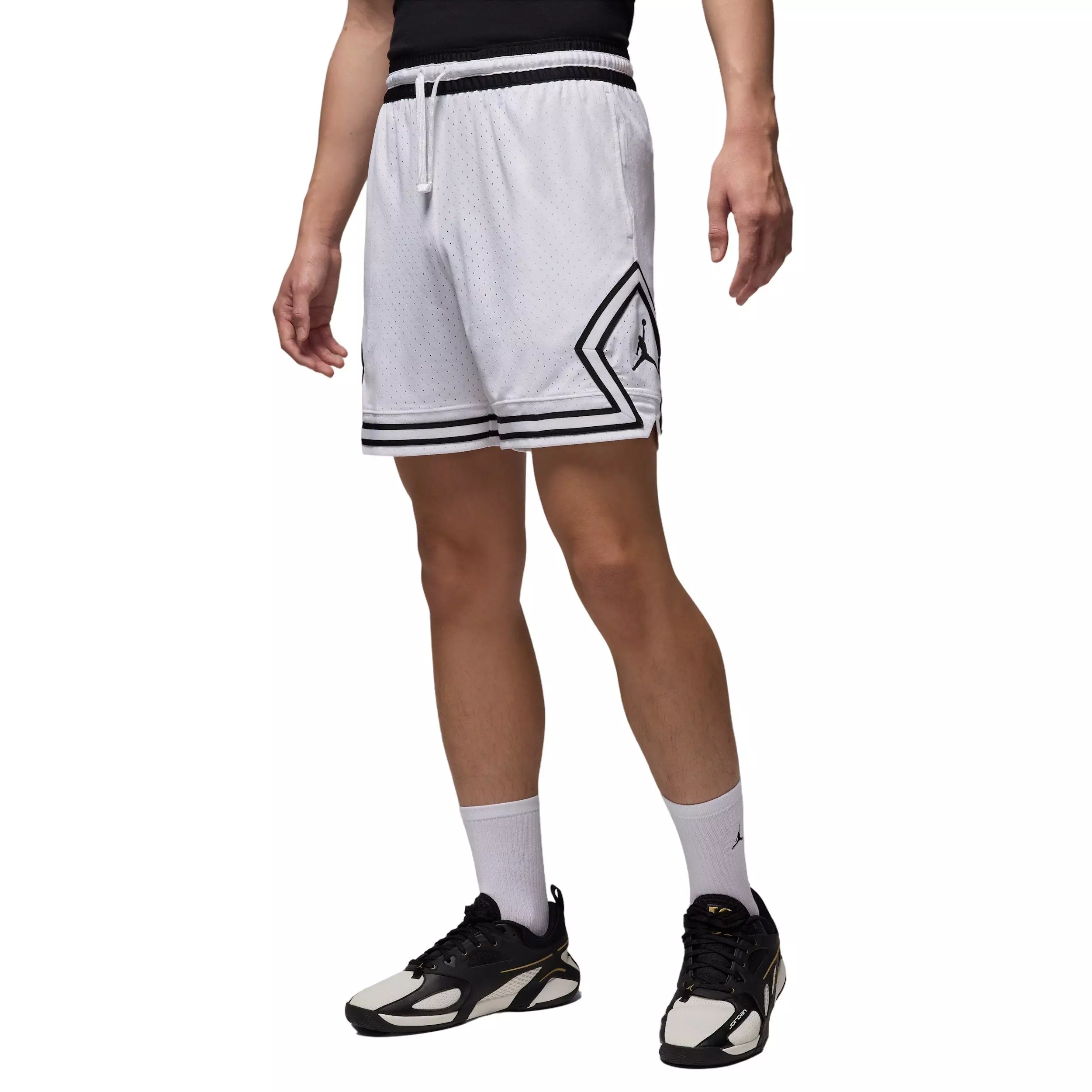 Jordan Men's Sport Dri-FIT Mesh Diamond Shorts - WHITE