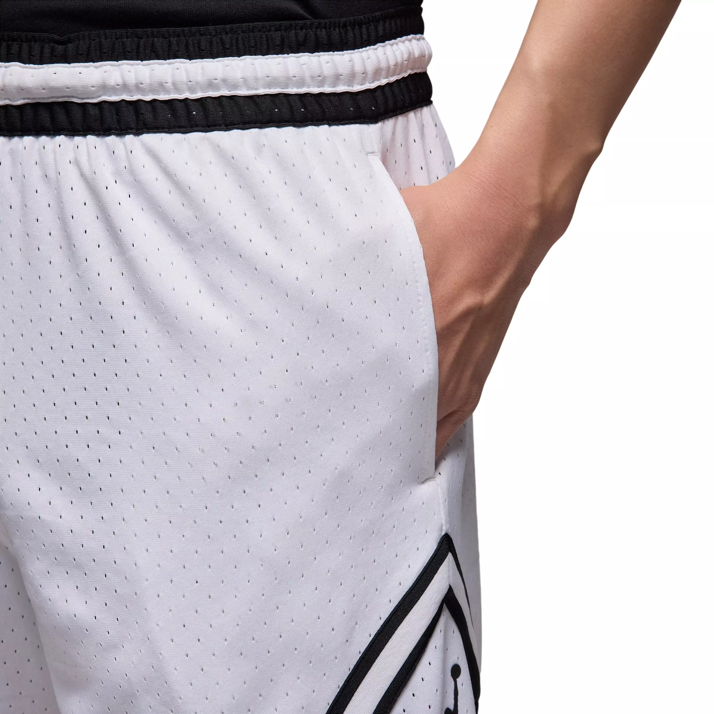 Jordan Men's Sport Dri-FIT Mesh Diamond Shorts - WHITE