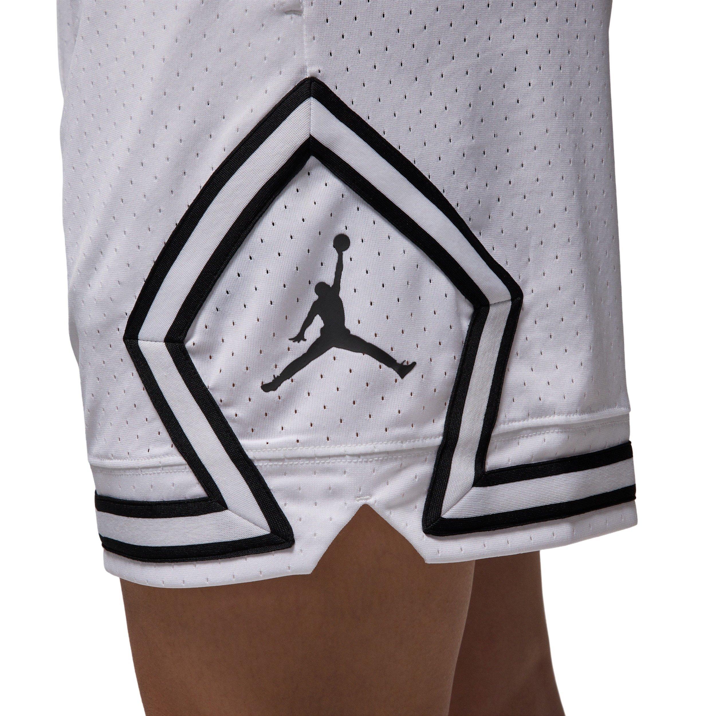 Jordan Men's Sport Dri-FIT Mesh Diamond Shorts - WHITE Thumbnail View 5