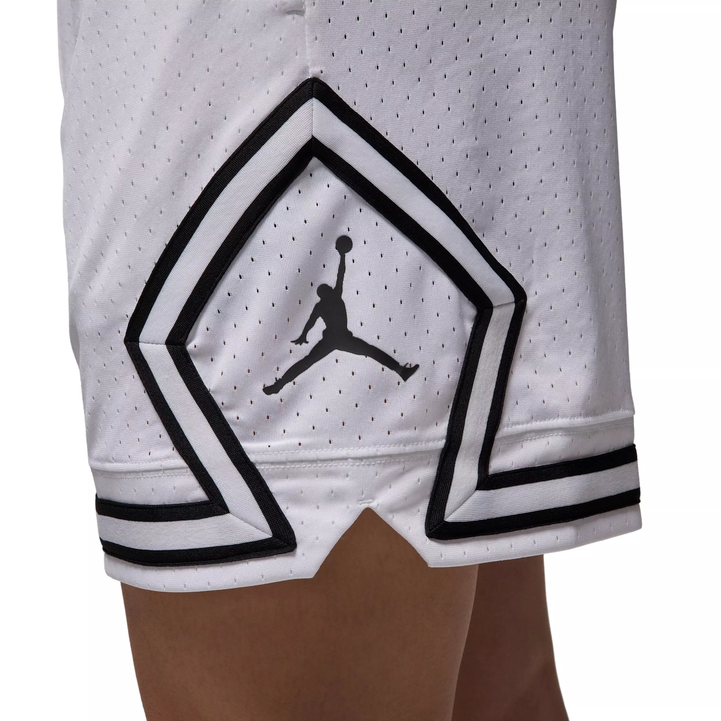 Jordan Men's Sport Dri-FIT Mesh Diamond Shorts - WHITE