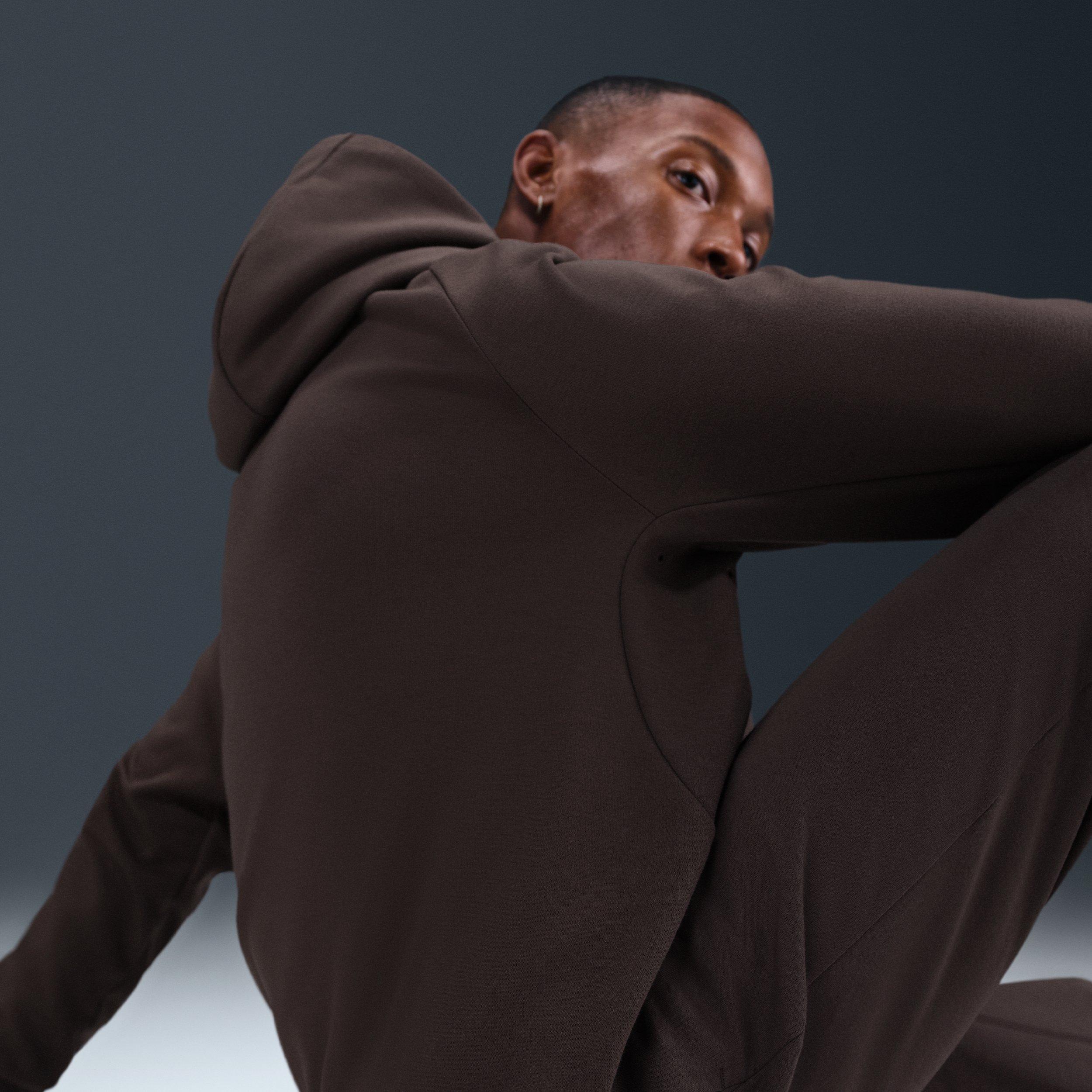 Nike Men's Primary Fleece Dri-FIT UV Performance Jacket - BROWN Thumbnail View 4