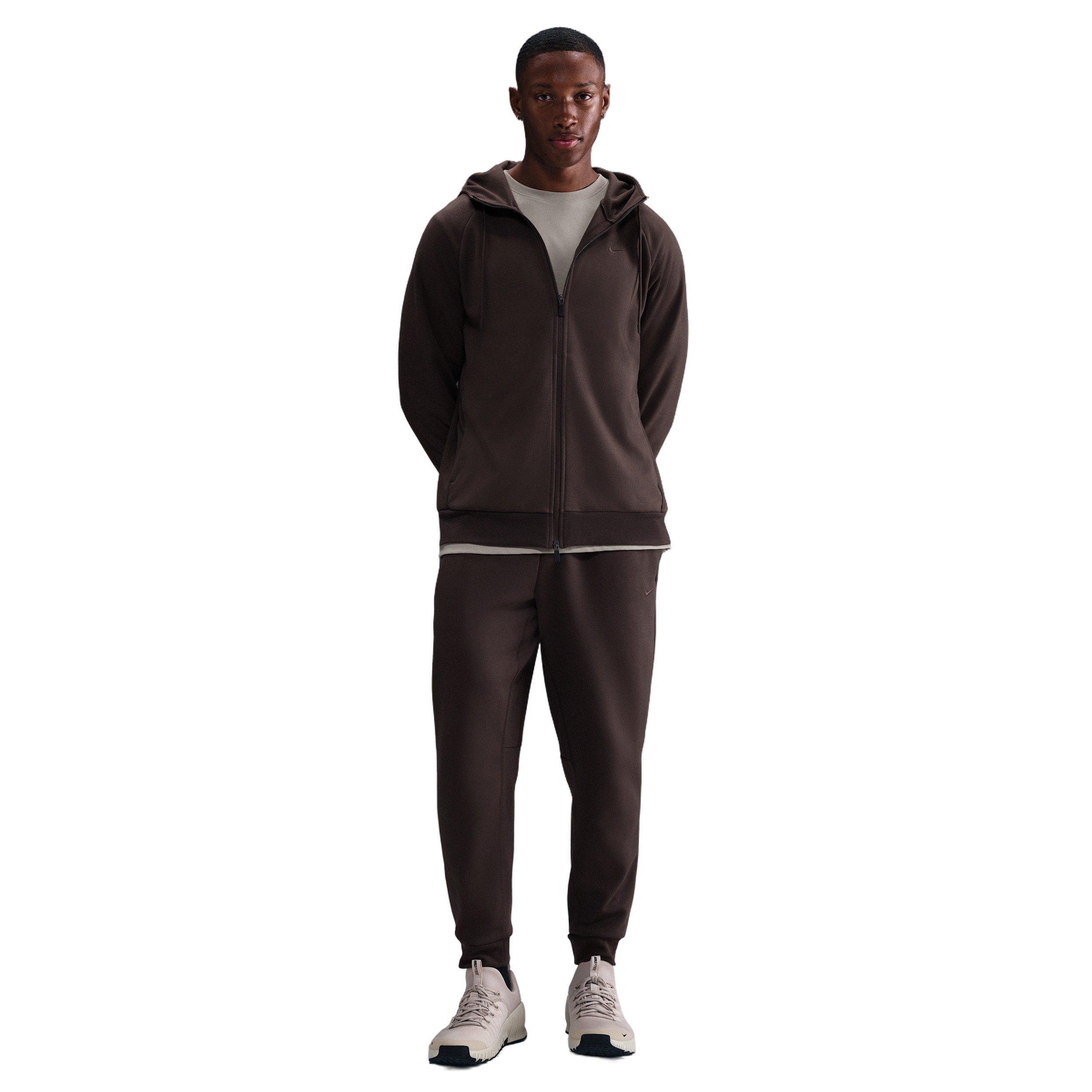 Nike Men's Primary Fleece Dri-FIT UV Performance Jacket - BROWN Thumbnail View 1