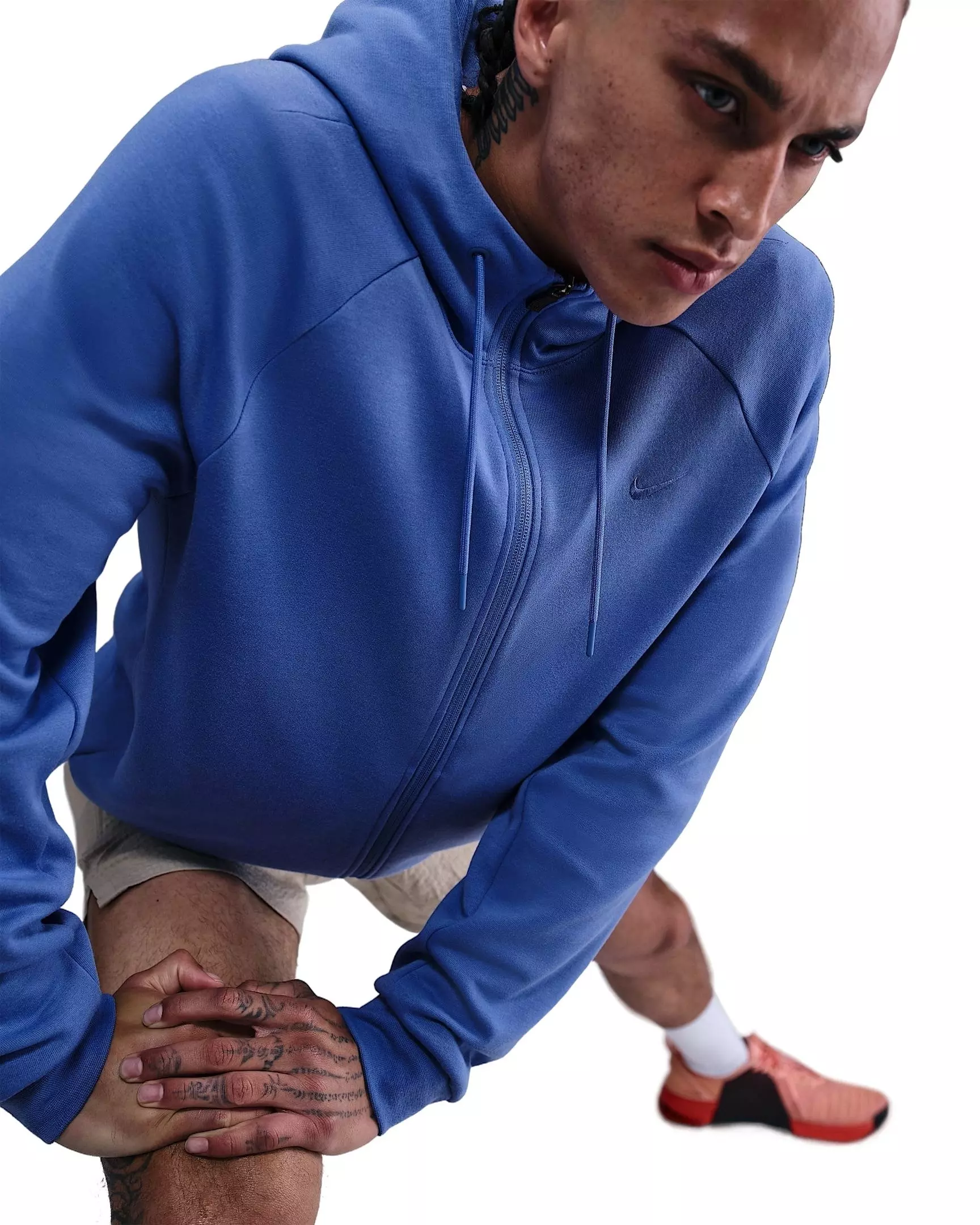 Nike Men's Primary Fleece Dri-FIT UV Full-Zip Performance Jacket - BLUE