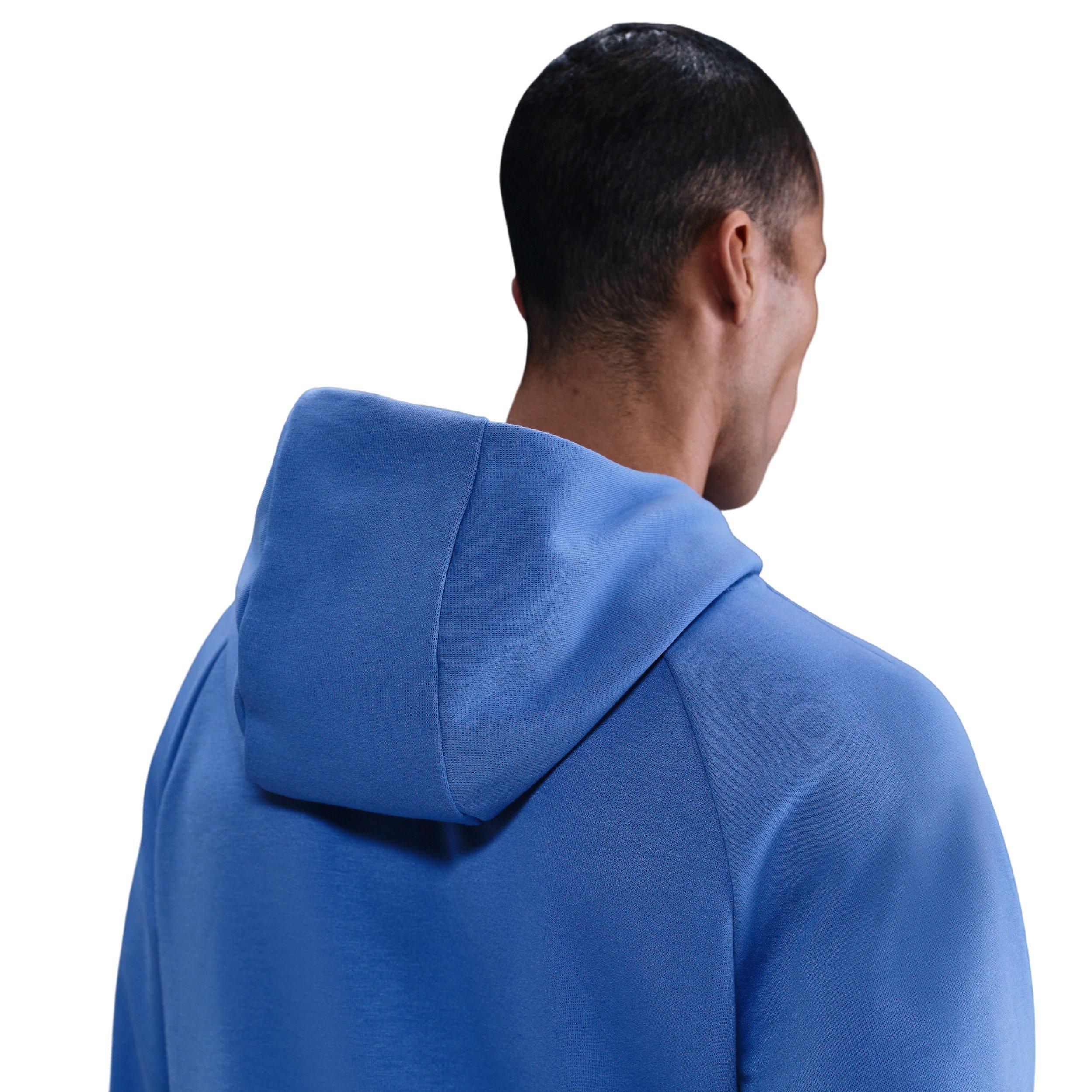 Nike Men's Primary Fleece Dri-FIT UV Pullover Performance Hoodie - BLUE Thumbnail View 2