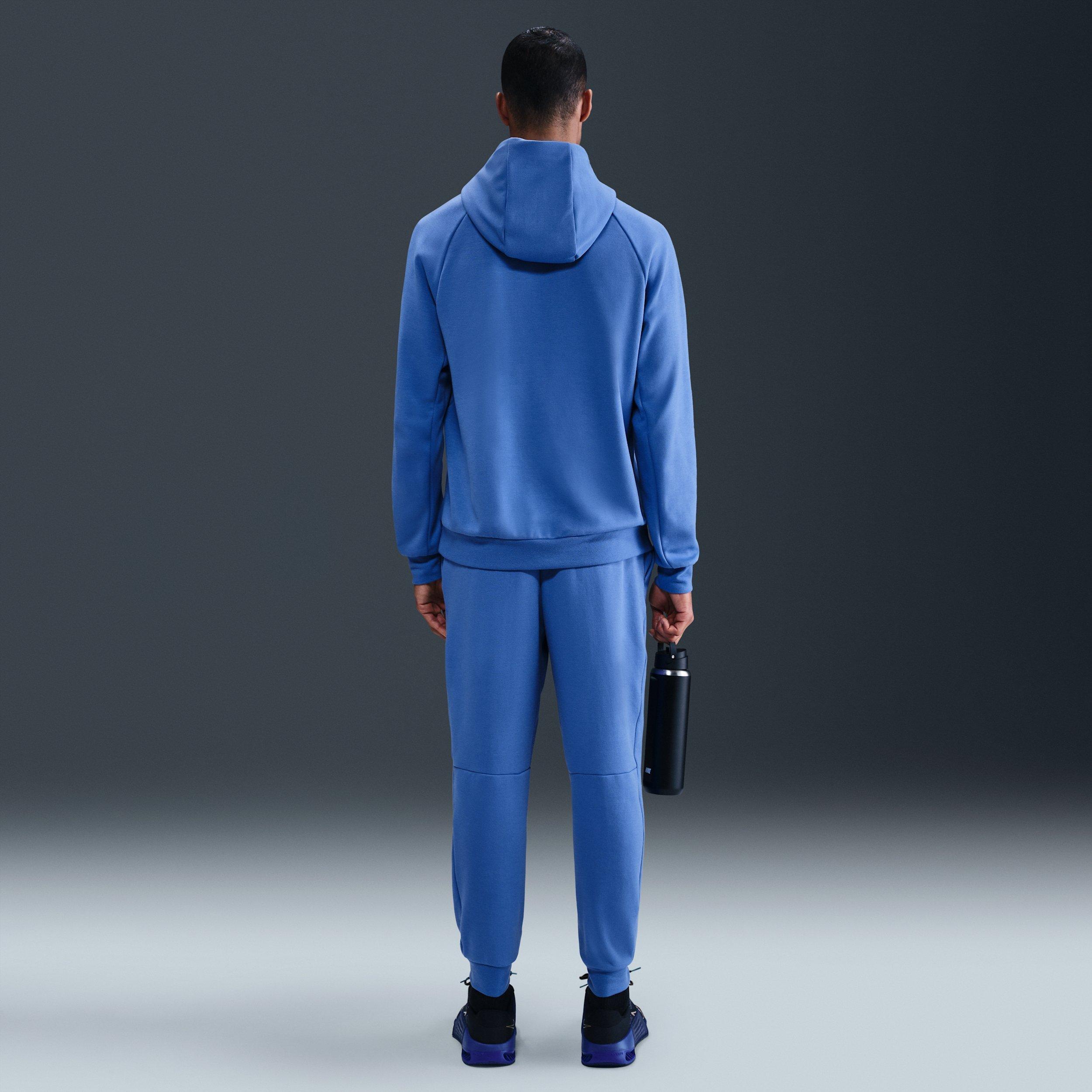 Nike Men's Primary Fleece Dri-FIT UV Pullover Performance Hoodie - BLUE Thumbnail View 5