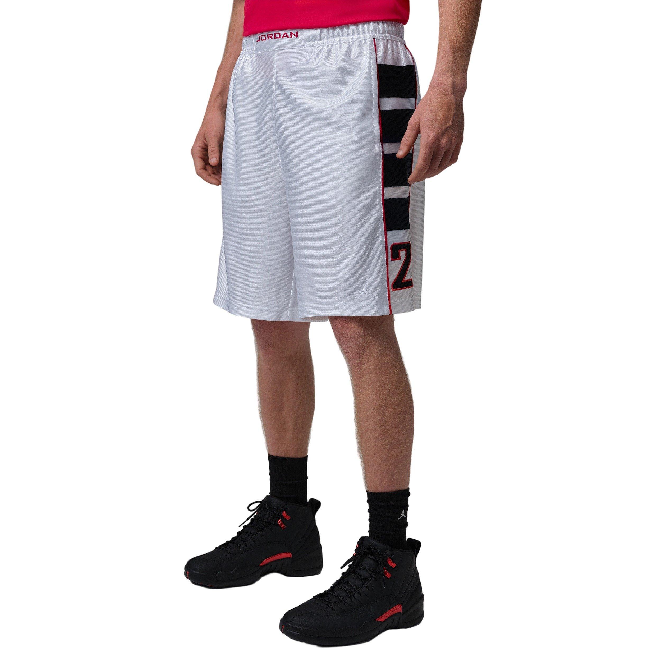 Jordan Men's Cat Scratch Brooklyn Shorts - WHITE Thumbnail View 3