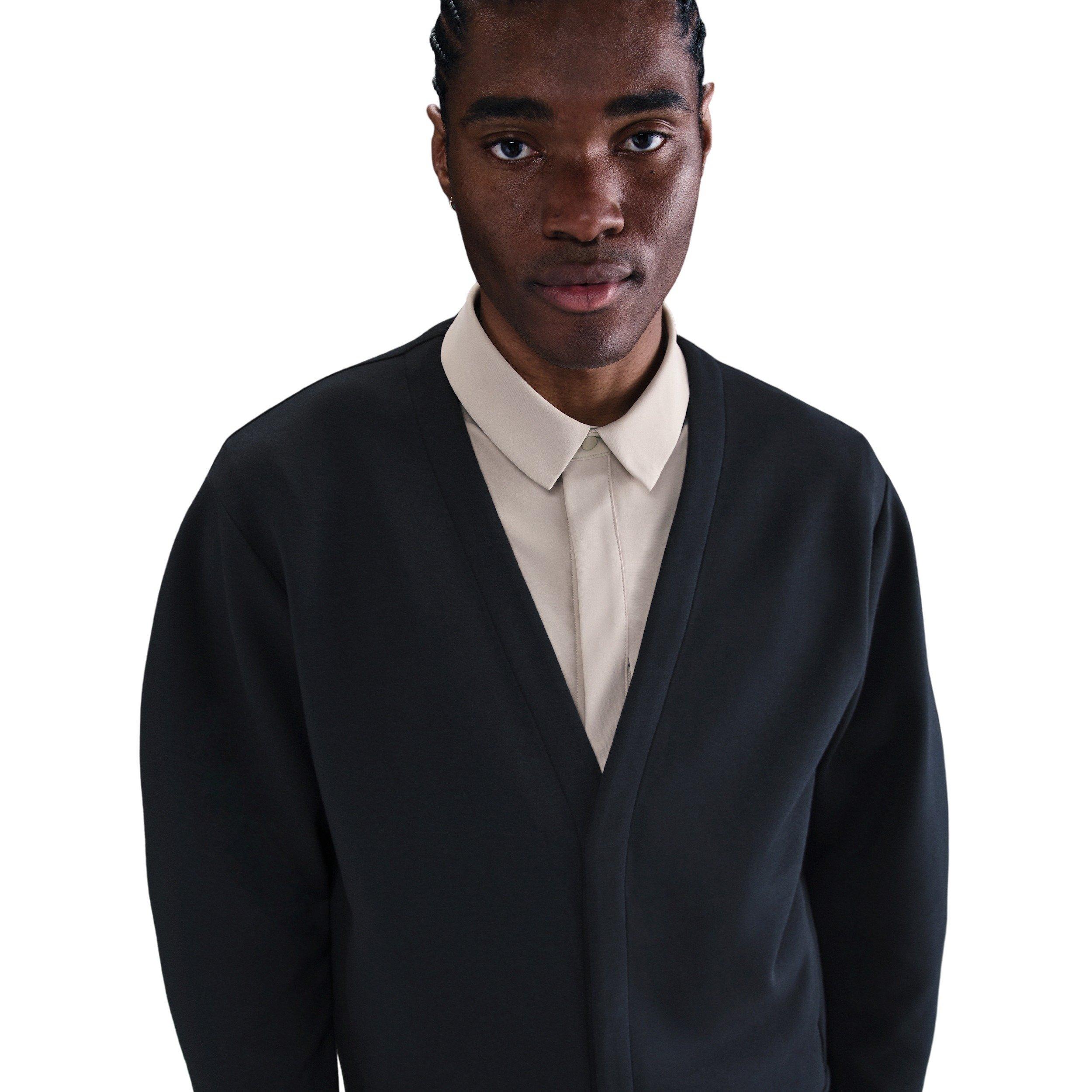 Nike Men's 24.7 ImpossiblySoft Cardigan - BLACK Thumbnail View 3