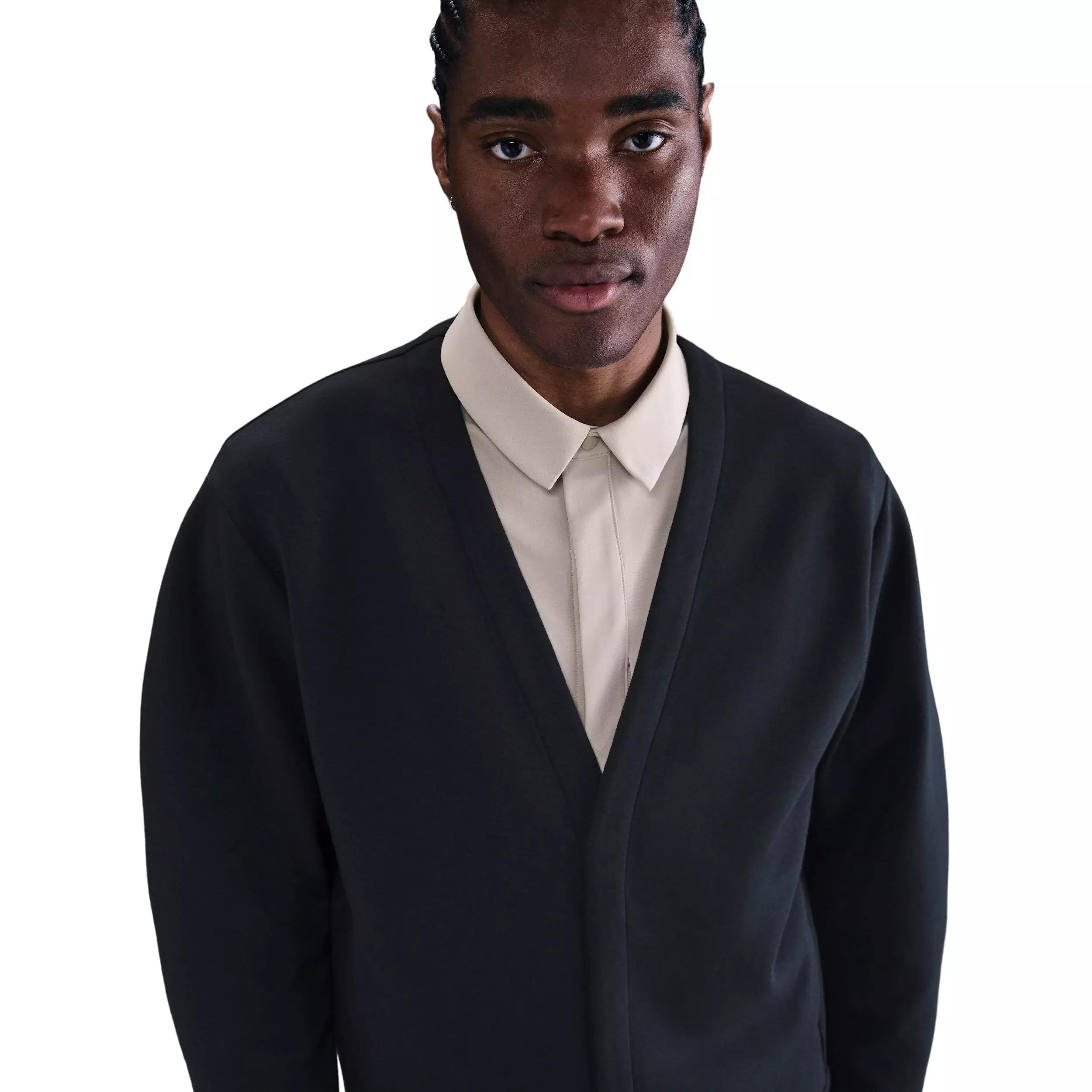 Nike Men's 24.7 ImpossiblySoft Cardigan - BLACK