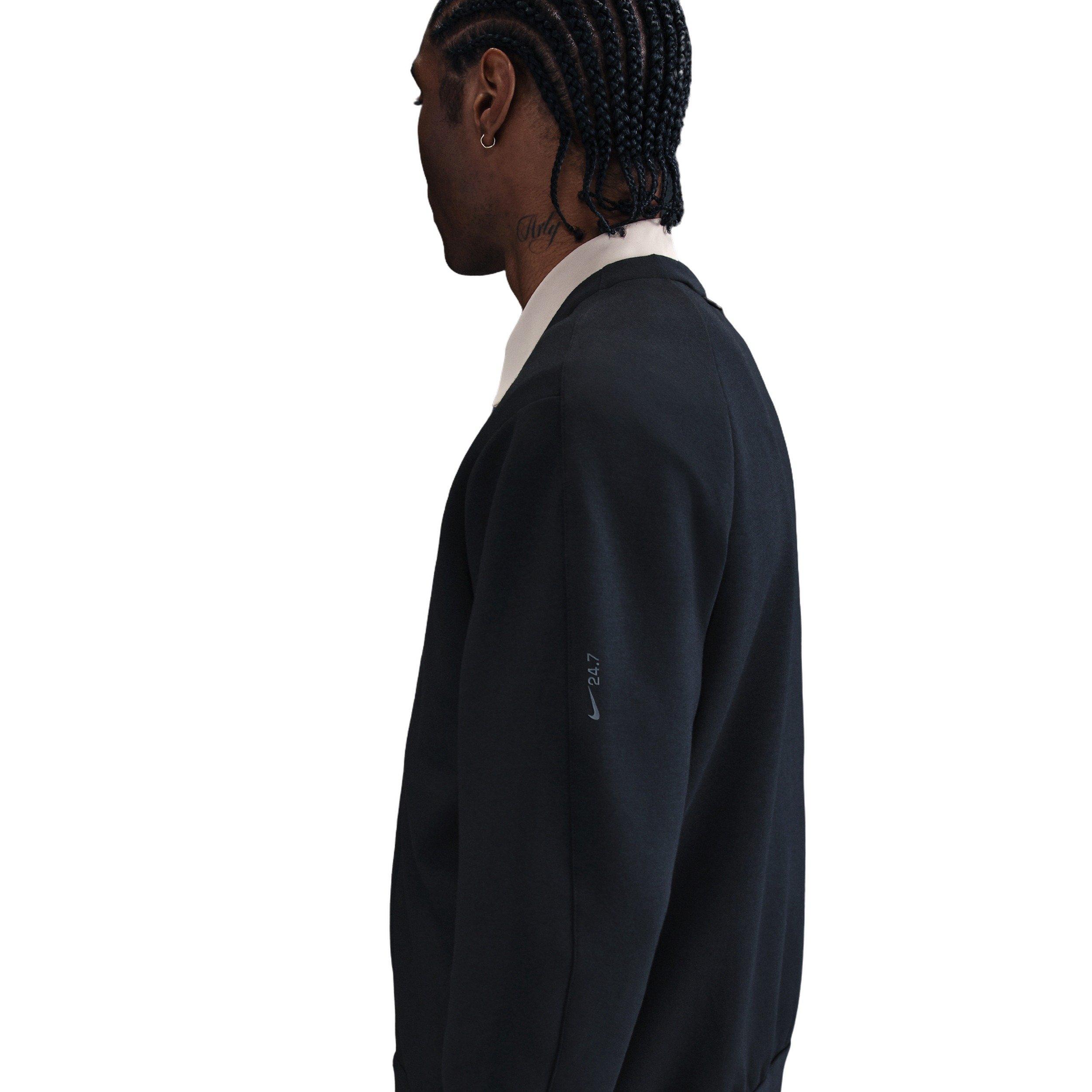 Nike Men's 24.7 ImpossiblySoft Cardigan - BLACK Thumbnail View 4