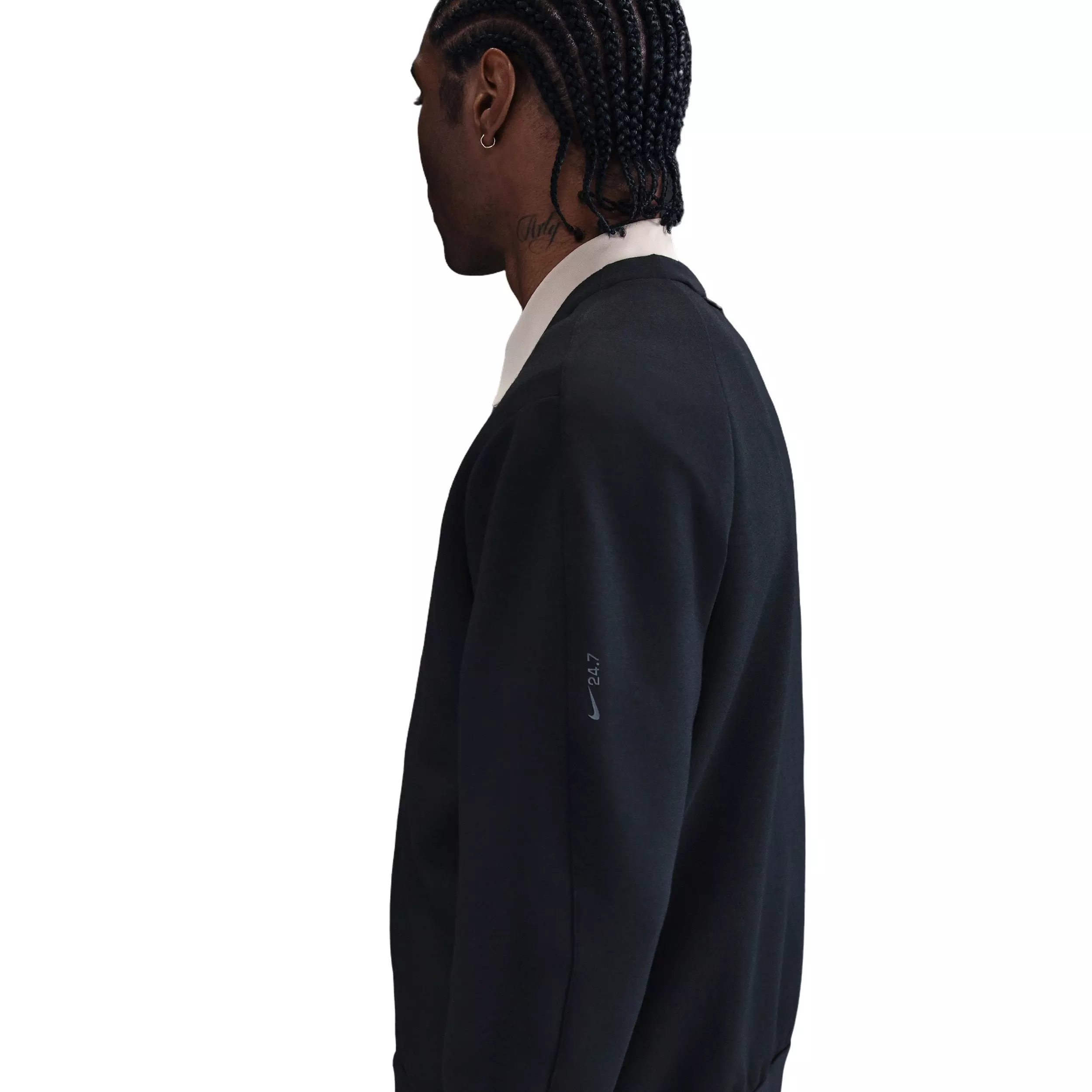 Nike Men's 24.7 ImpossiblySoft Cardigan - BLACK