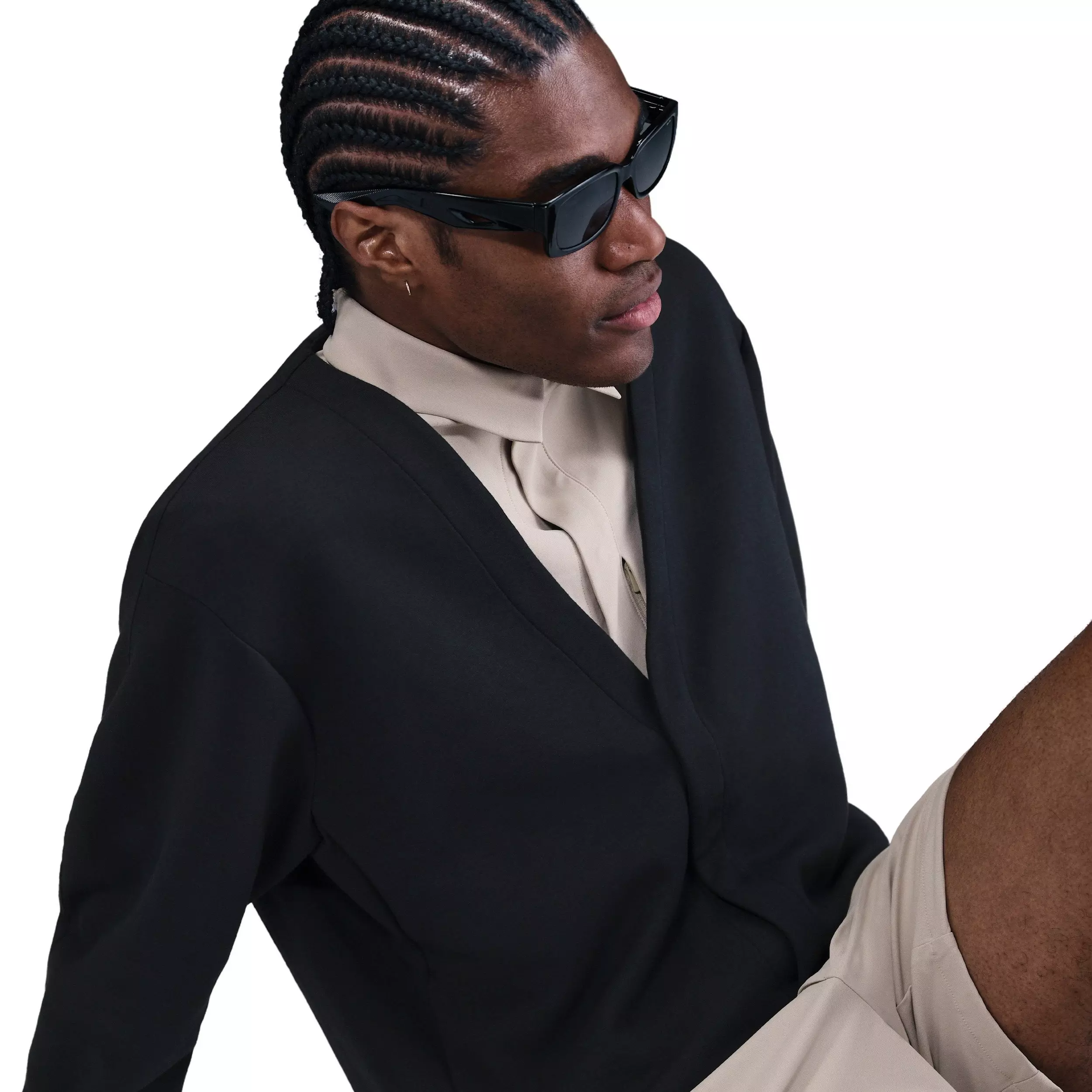 Nike Men's 24.7 ImpossiblySoft Cardigan - BLACK