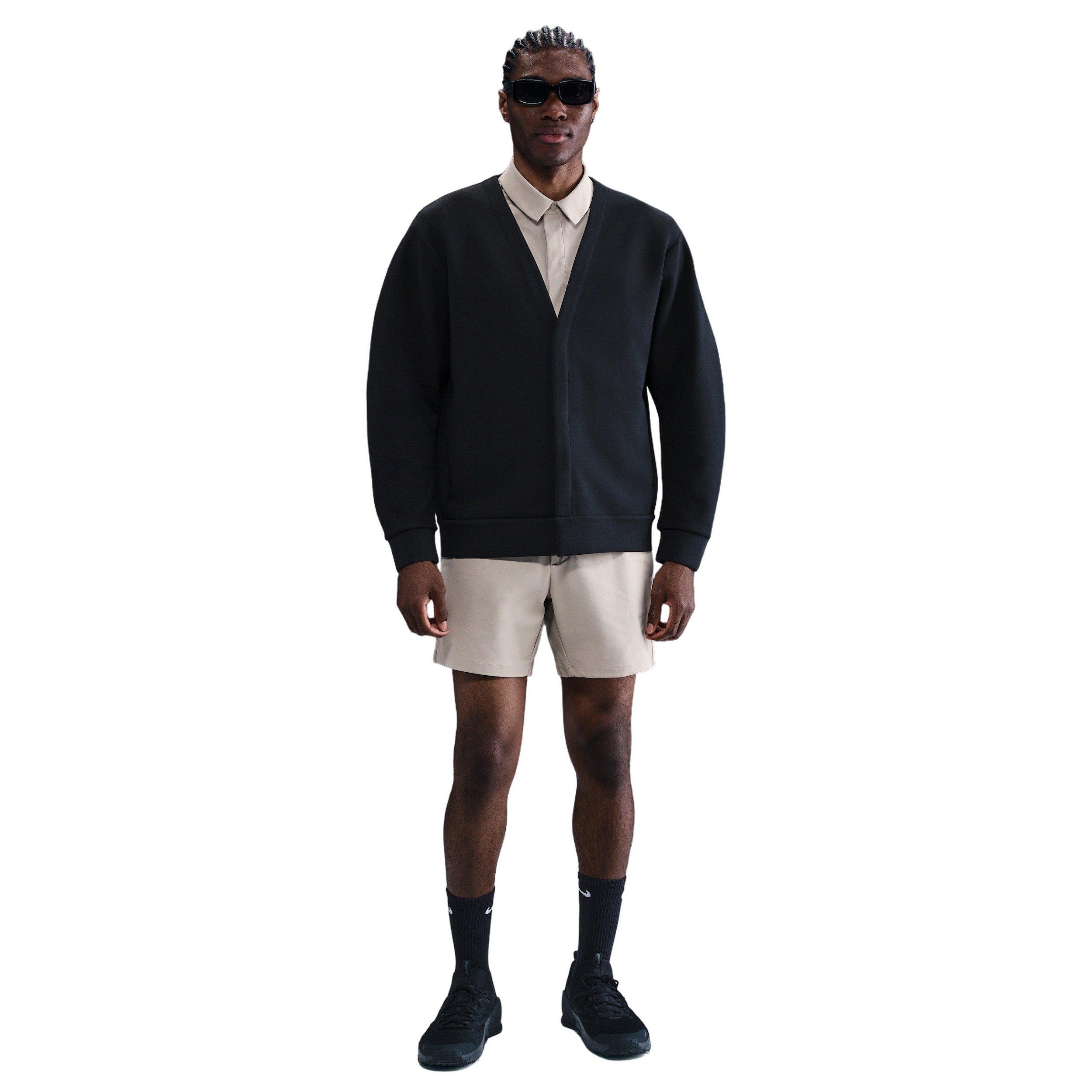 Nike Men's 24.7 ImpossiblySoft Cardigan - BLACK Thumbnail View 1