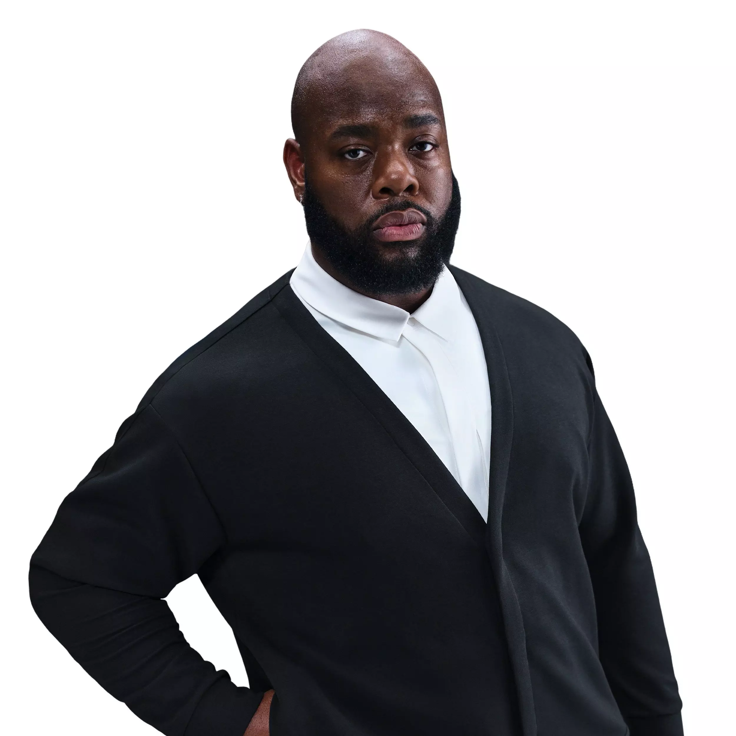 Nike Men's 24.7 ImpossiblySoft Cardigan - BLACK