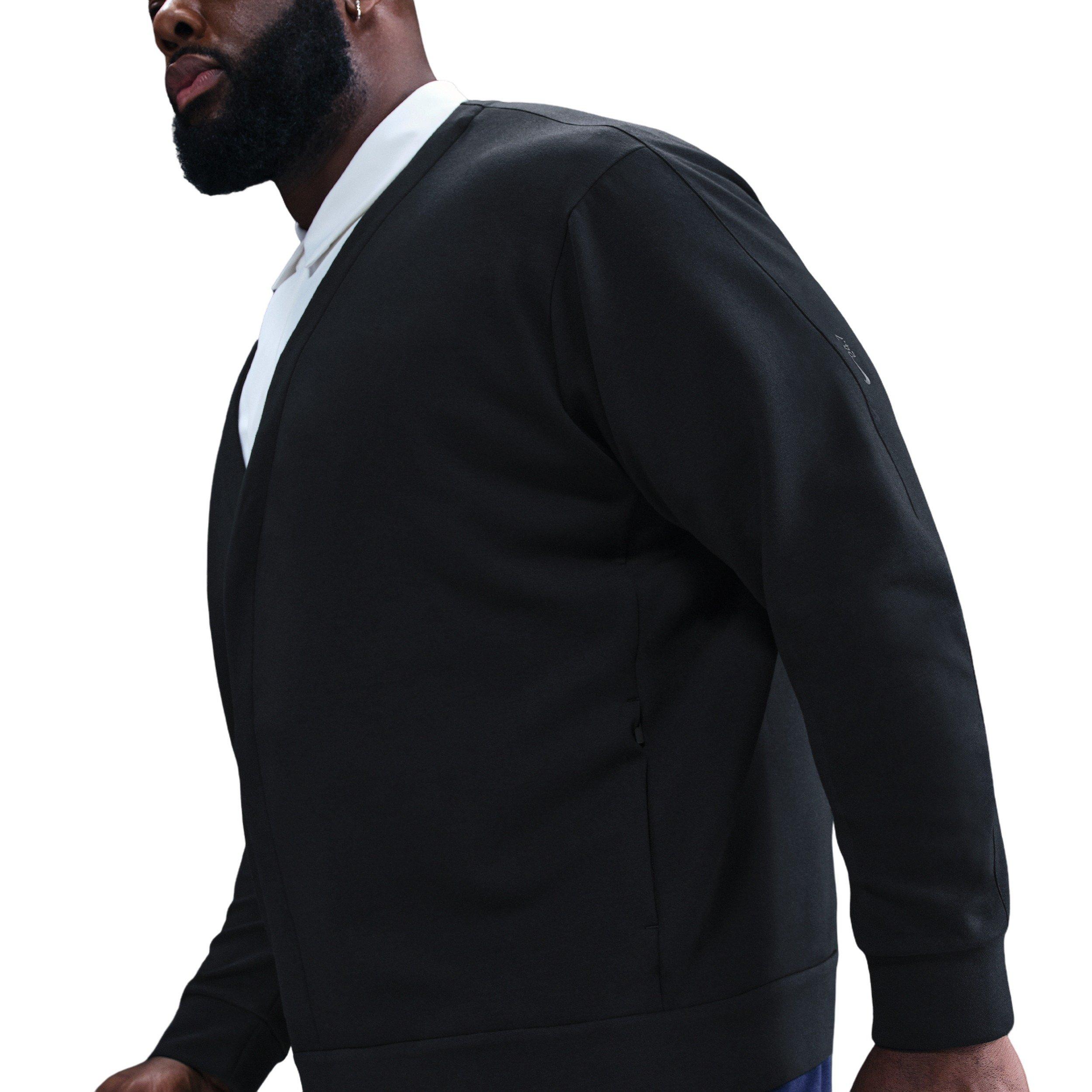 Nike Men's 24.7 ImpossiblySoft Cardigan - BLACK Thumbnail View 8