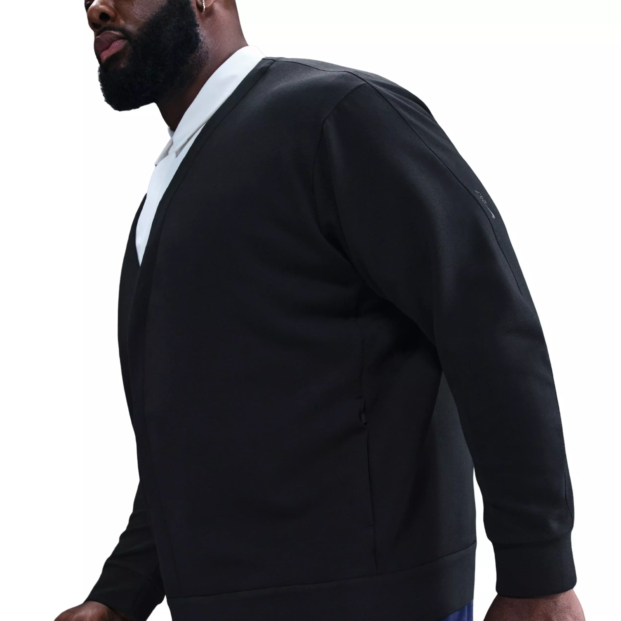 Nike Men's 24.7 ImpossiblySoft Cardigan - BLACK